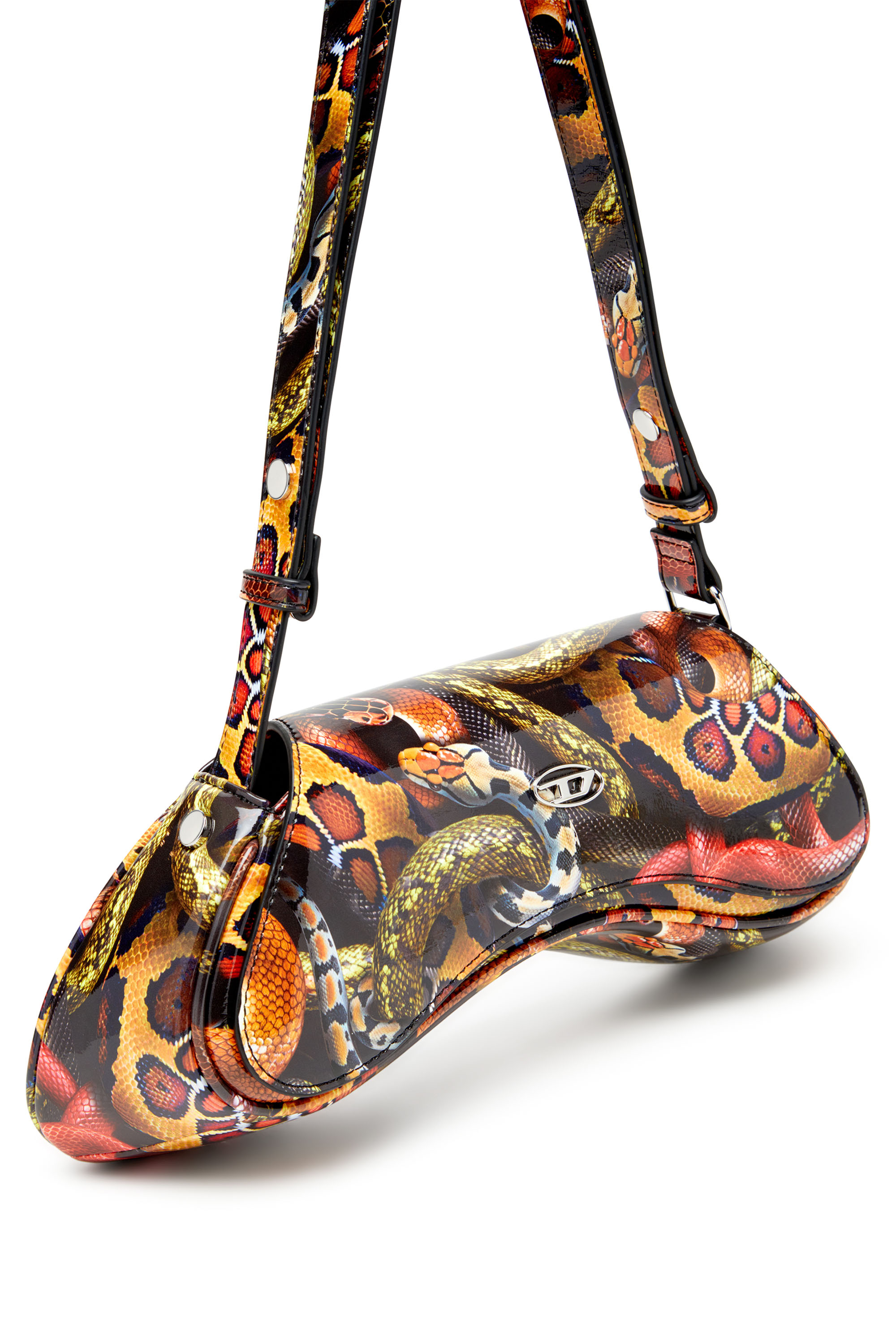 Diesel - CNY PLAY CROSSBODY, Female's Shoulder bag with snake print in Multicolor - 5