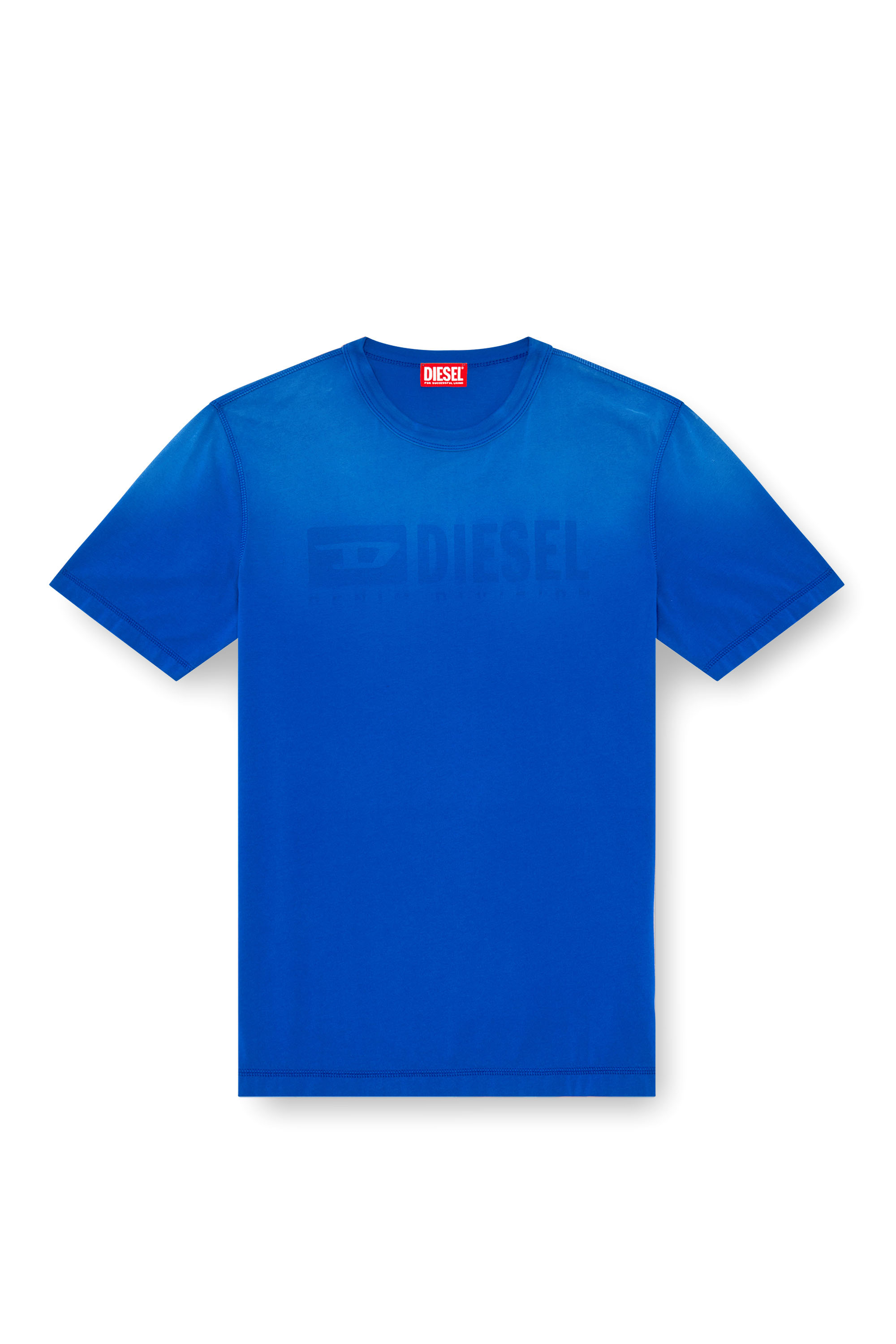 Diesel - T-ADJUST-K4, Male's T-shirt with sun-faded treatment in Blue - 4