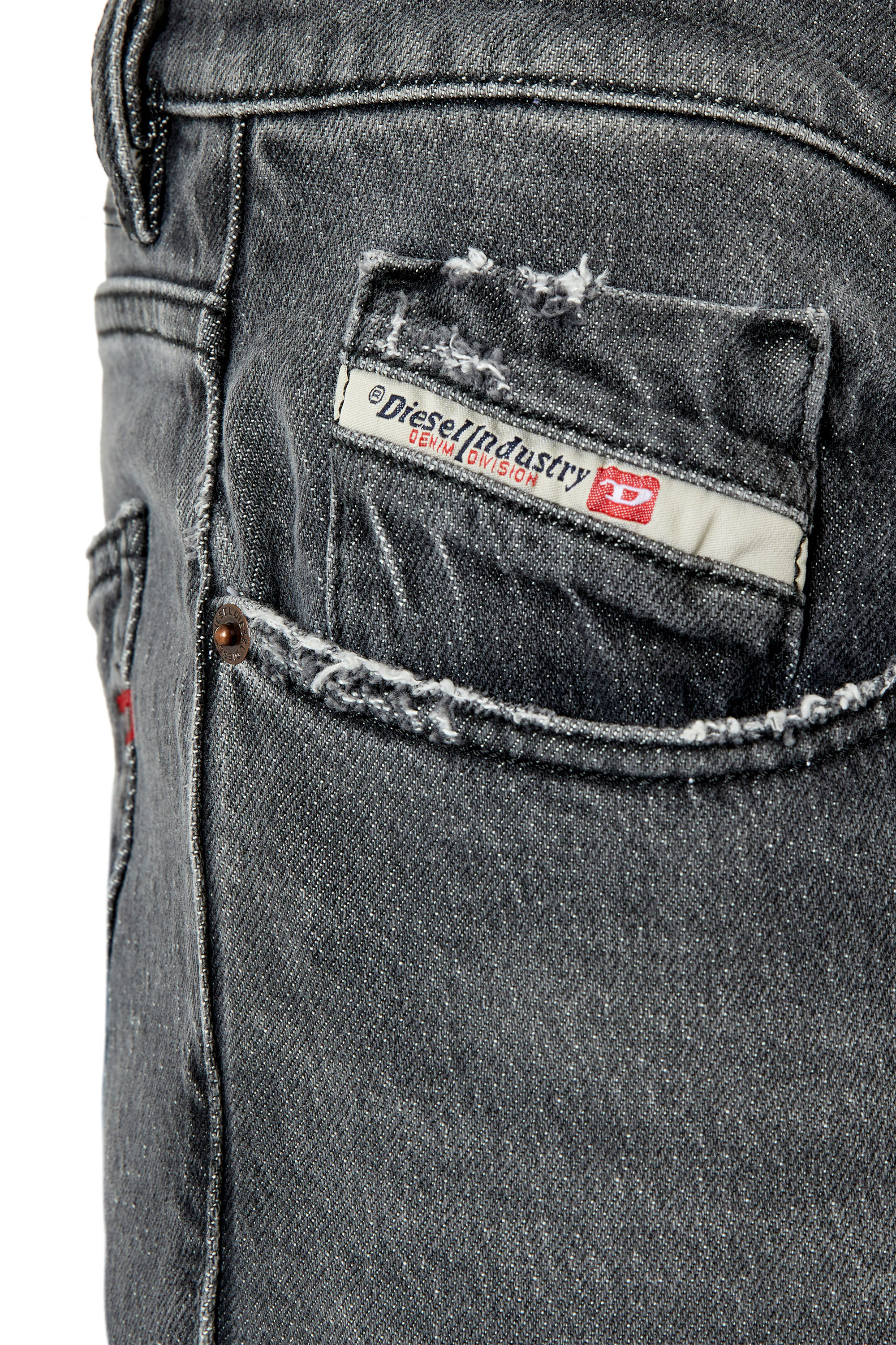 Diesel - Slim Jeans 2019 D-Strukt 09E75, Noir/Gris foncé - Image 5