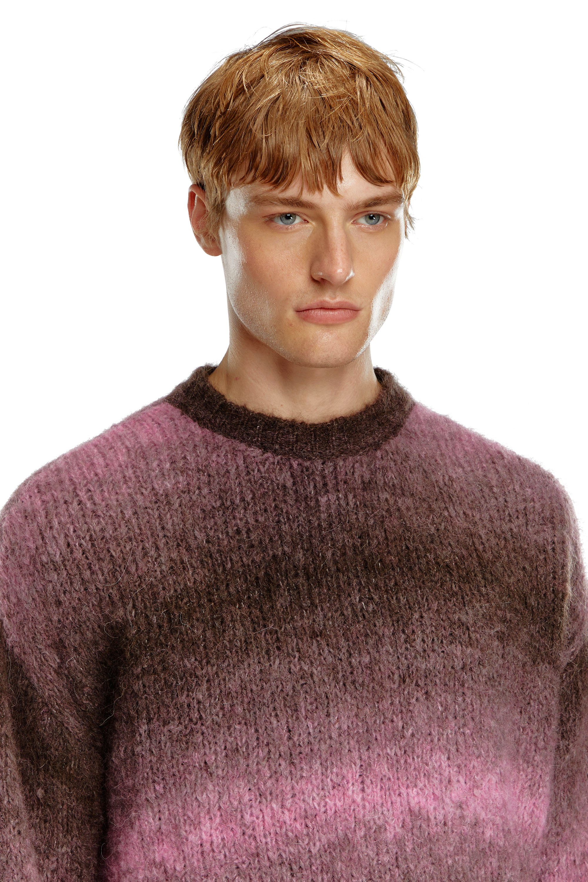 Diesel - K-RASTA, Male's Dégradé jumper in alpaca blend in Violet - 3