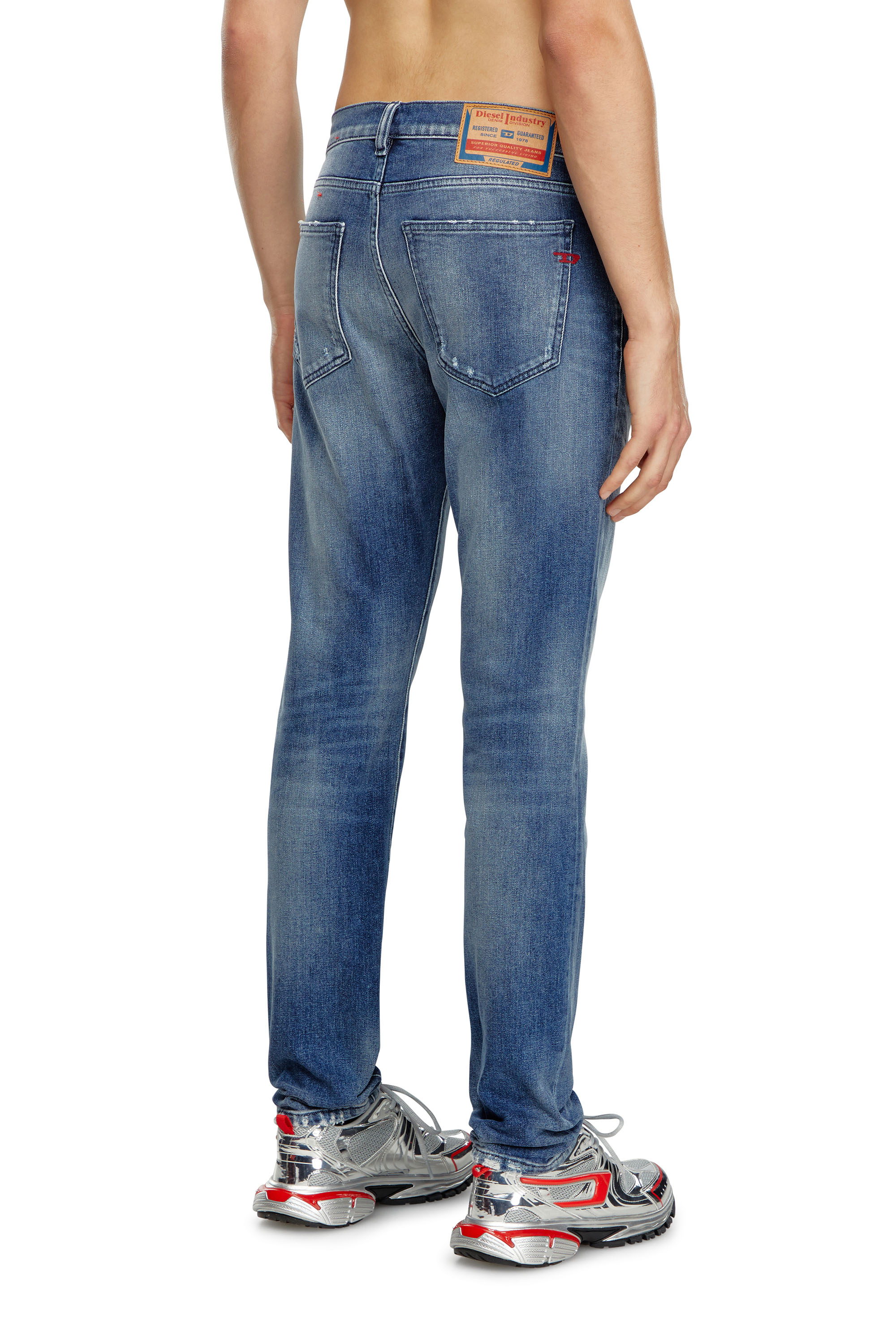 Diesel - Male Slim Jeans 2019 D-Strukt 09J61, Medium Blue - Image 3