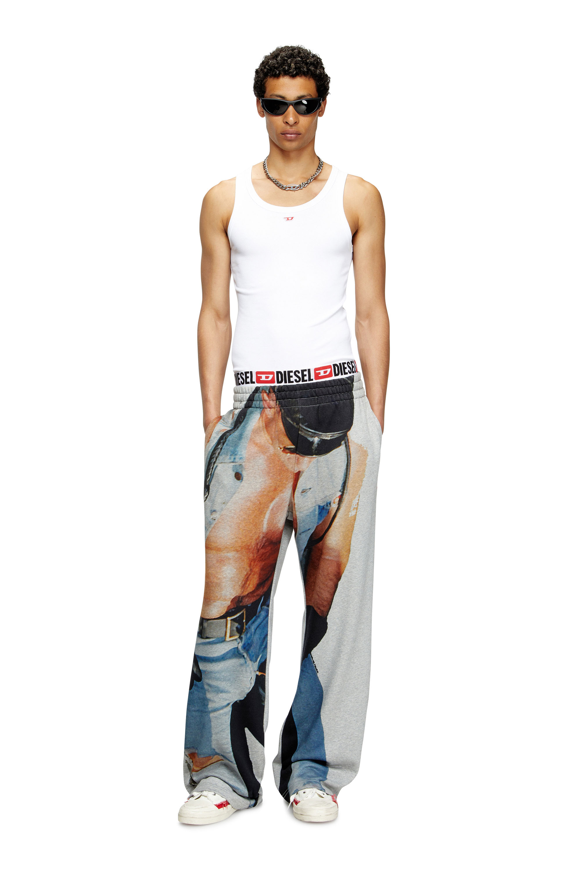 Diesel - PR-P-MARTAINS-TOM25, Unisex's Sweatpants with graphic print in Grey - 3