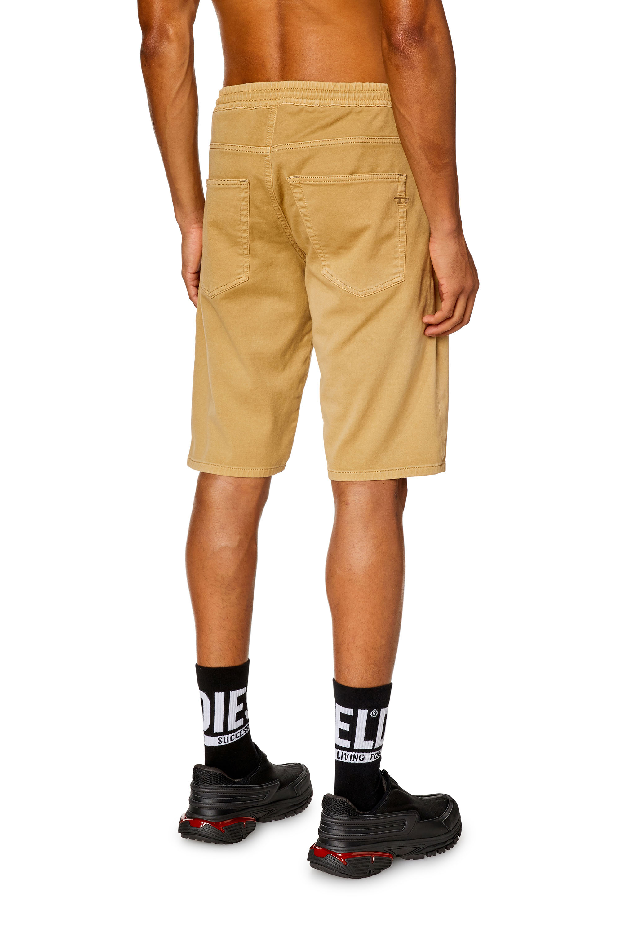 Diesel - 2033 D-KROOLEY-SHORT JOGG, Male's Chino shorts in JoggJeans in Light Brown - 2