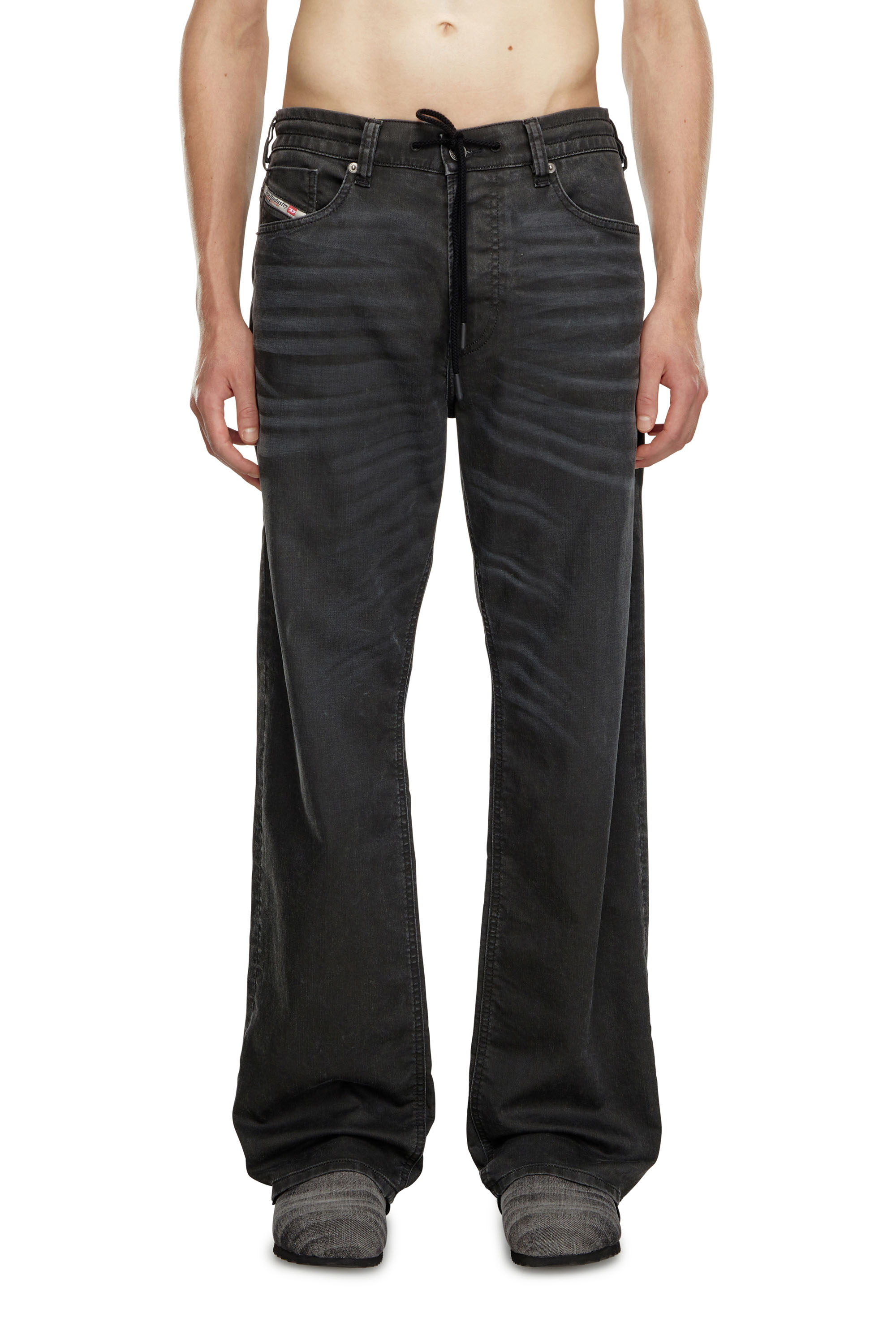 Diesel - Male Straight 2080 D-Reel Joggjeans® 09J75, Black/Dark Grey - Image 1