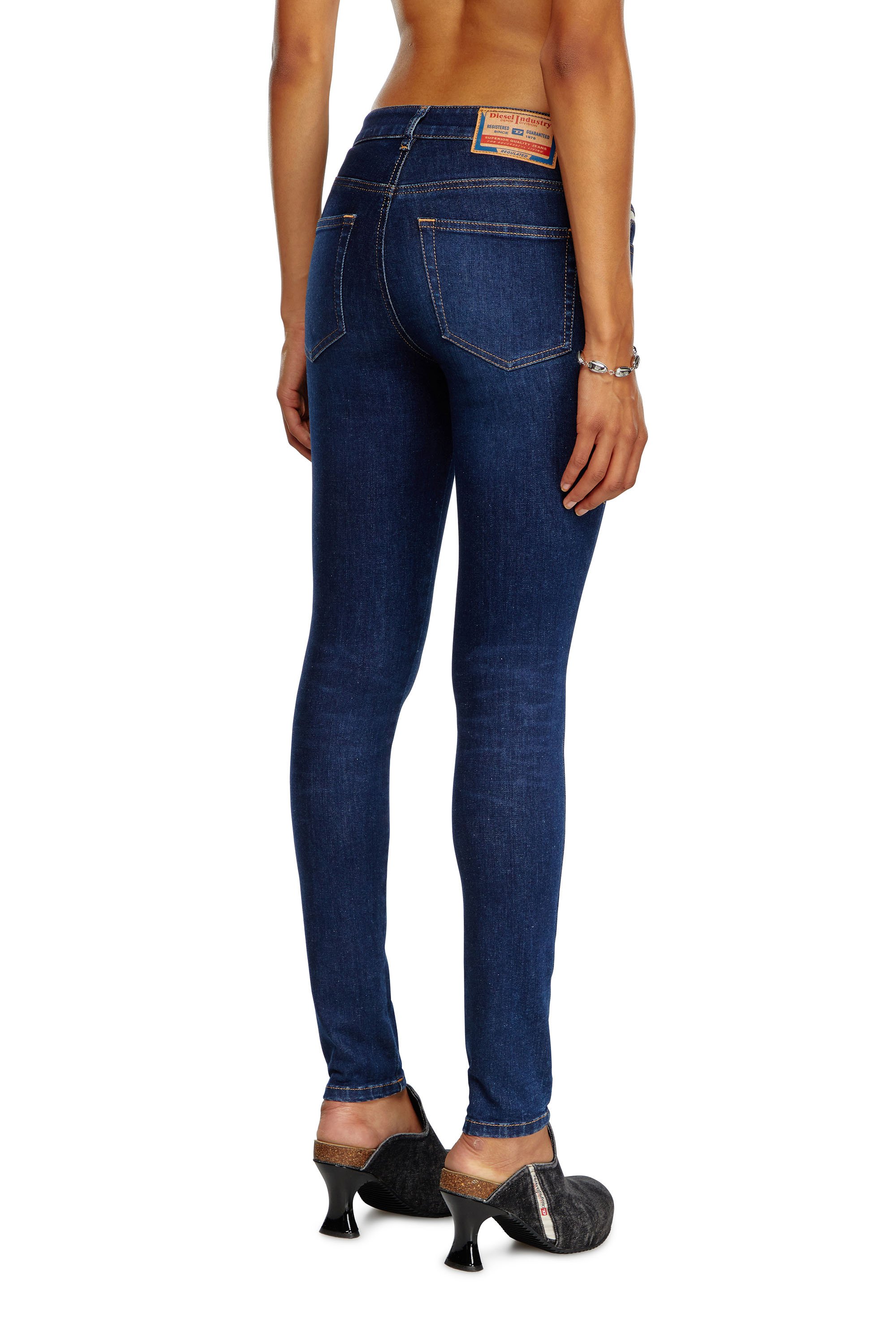 Diesel - Female Super skinny Jeans 2017 Slandy 09J12, Dark Blue - Image 4