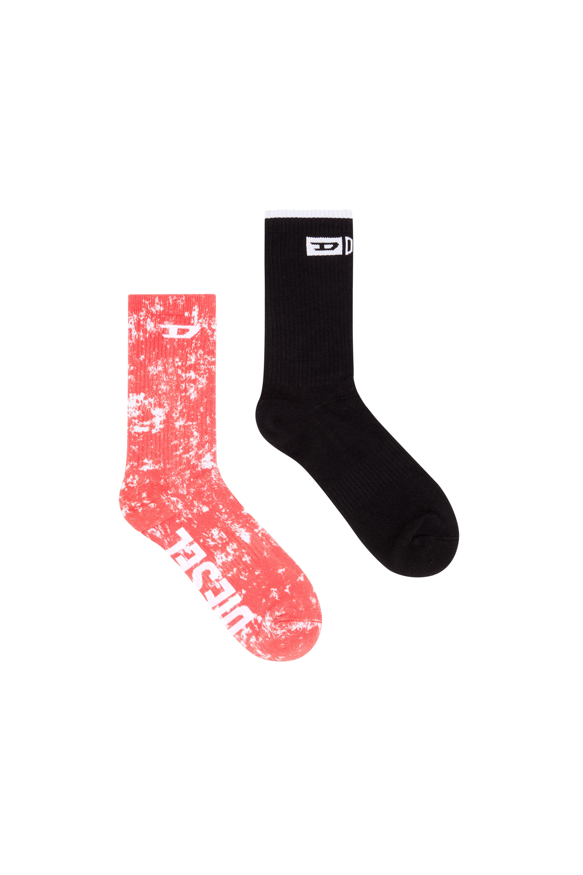 SKM-RAY-TWOPACK, Noir/Rouge - Chaussettes