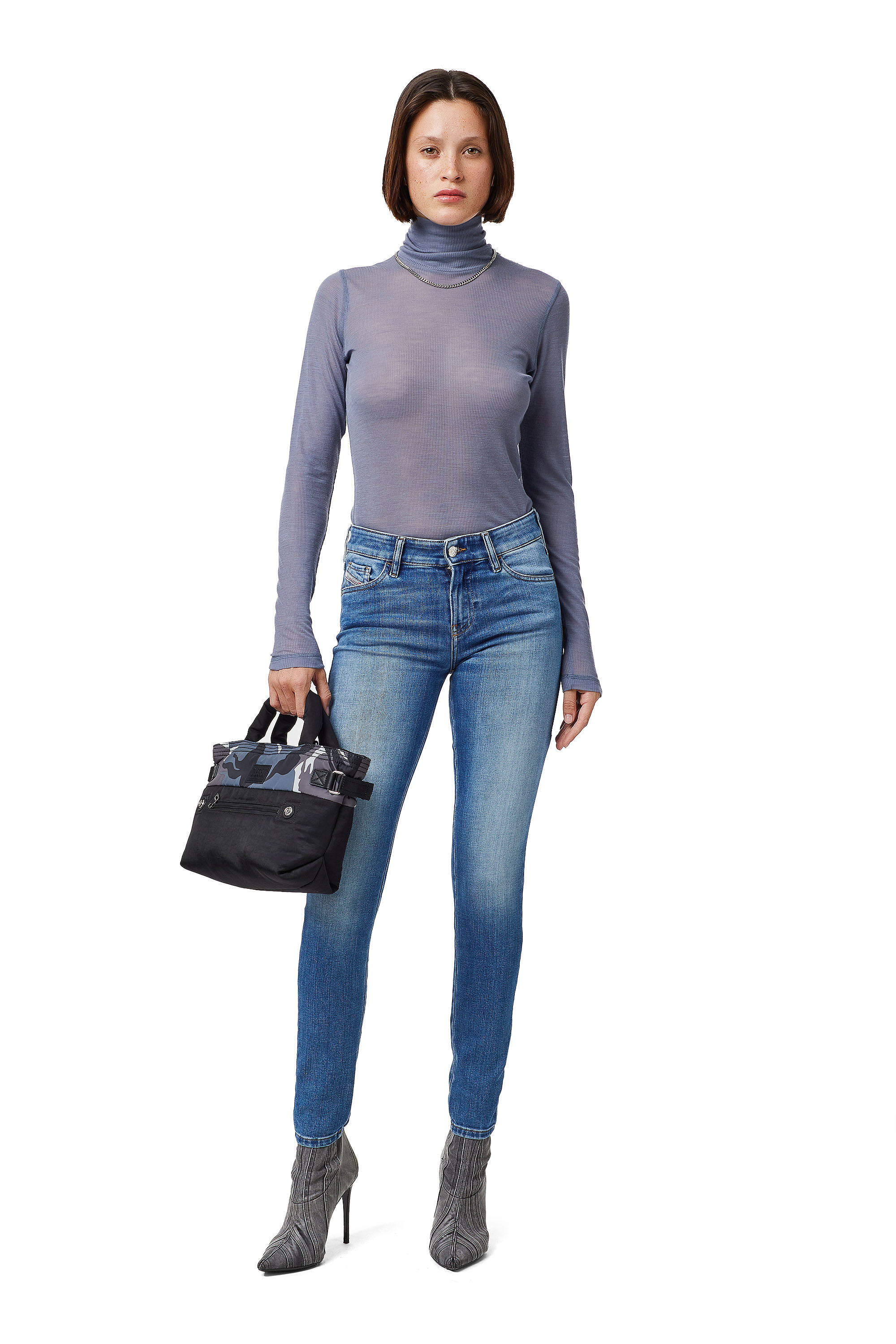Diesel - 2017 Slandy 009QS Super skinny Jeans, Bleu Clair - Image 1