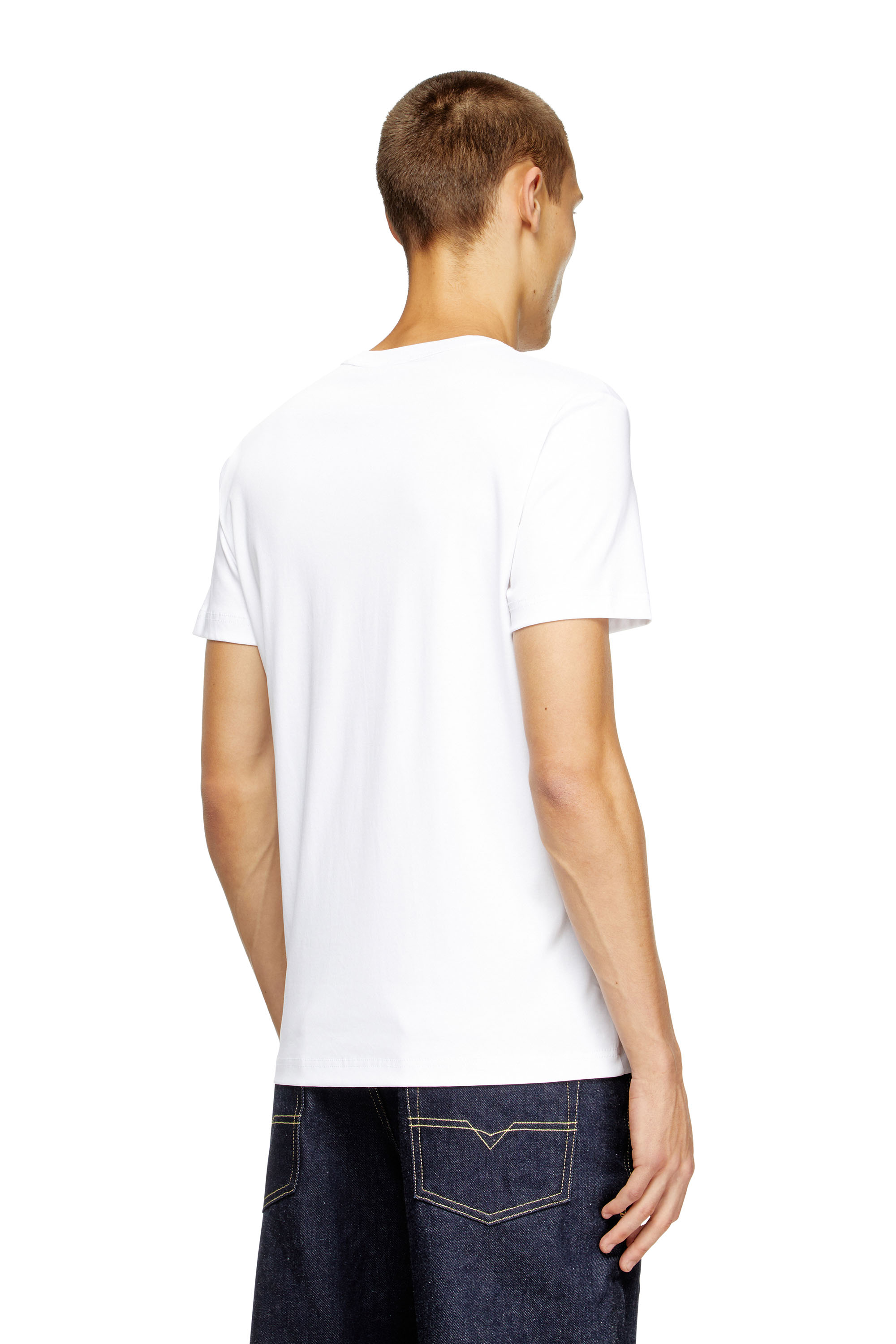 Diesel - T-MIEGOR-K77, Male's T-shirt in mercerised cotton in White - 4