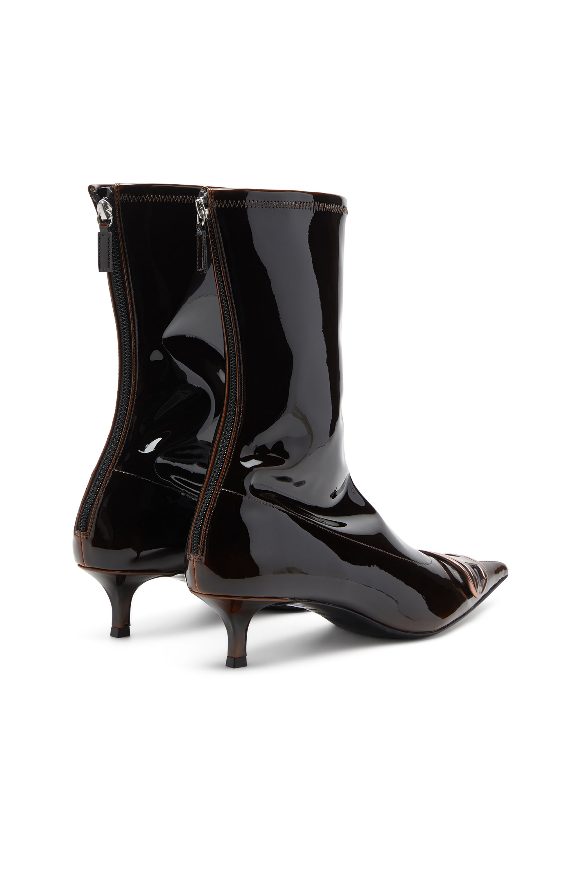 Diesel - D-VENUS KITTIE BT, Female's D-Venus-Ankle boots in liquid PU in Blue/Brown - 3