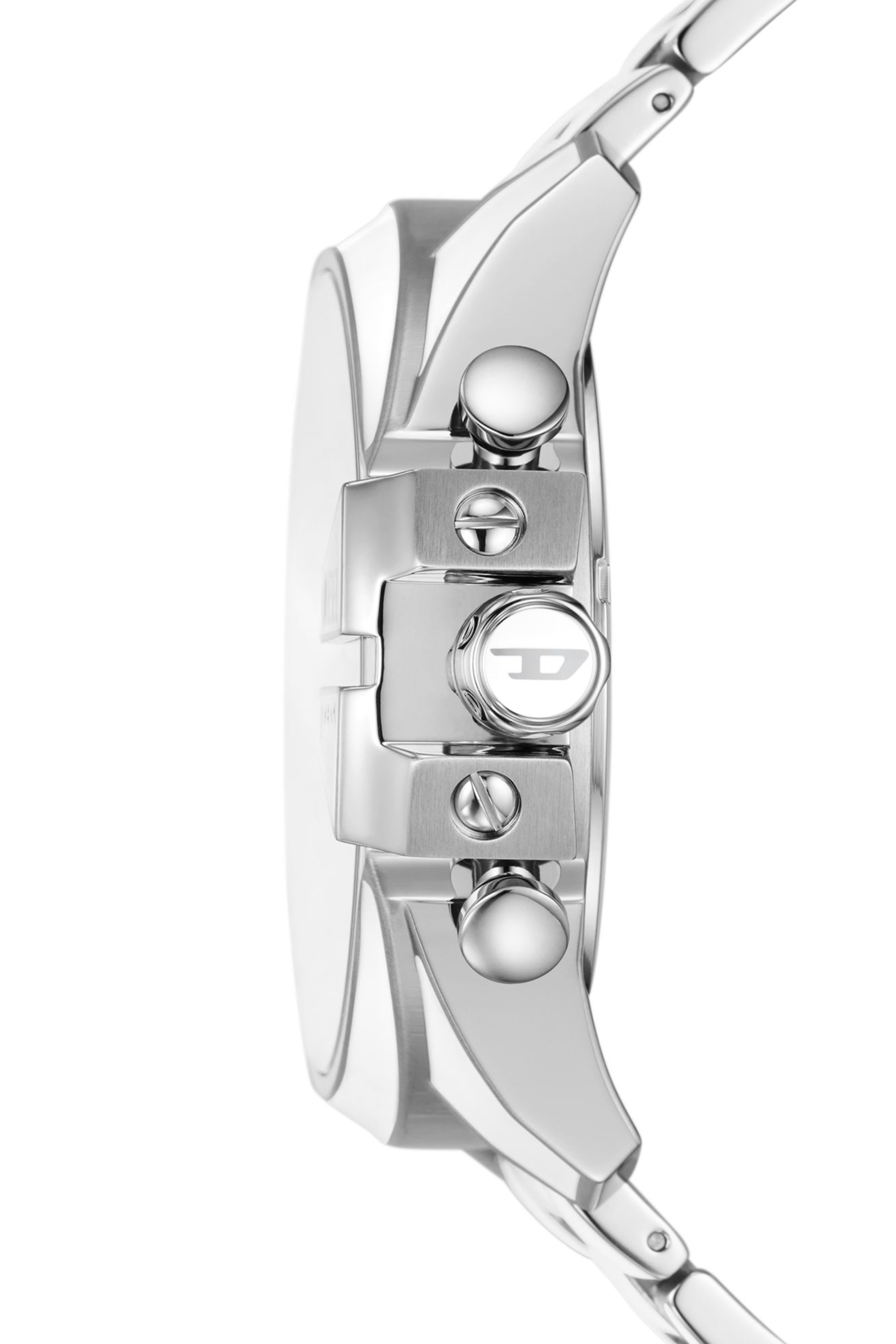 Diesel - DZ4660, Male Mega Chief white and stainless steel watch in Silver - Image 3