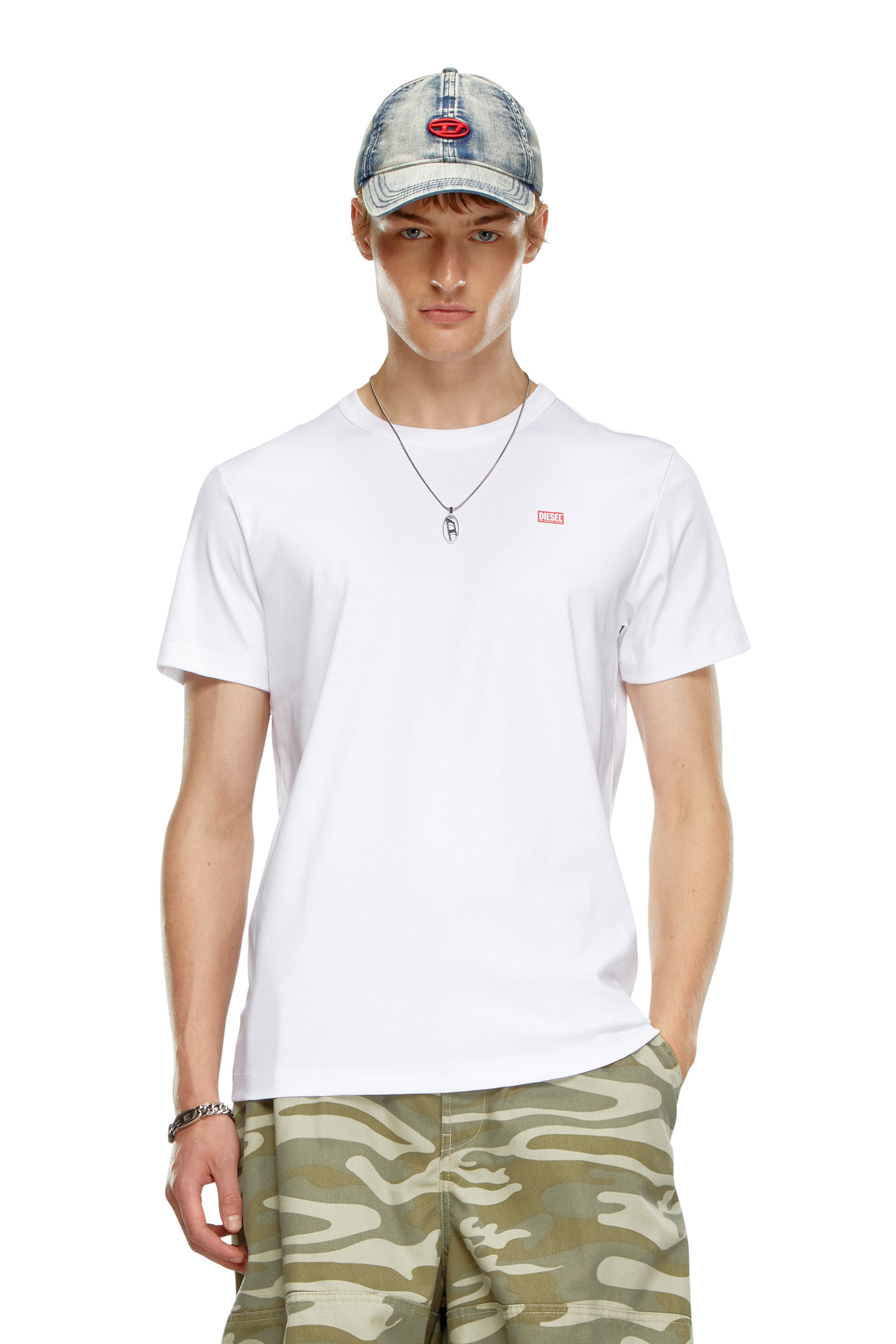 Diesel - T-MIEGOR-K77, Male's T-shirt in mercerised cotton in White - 1