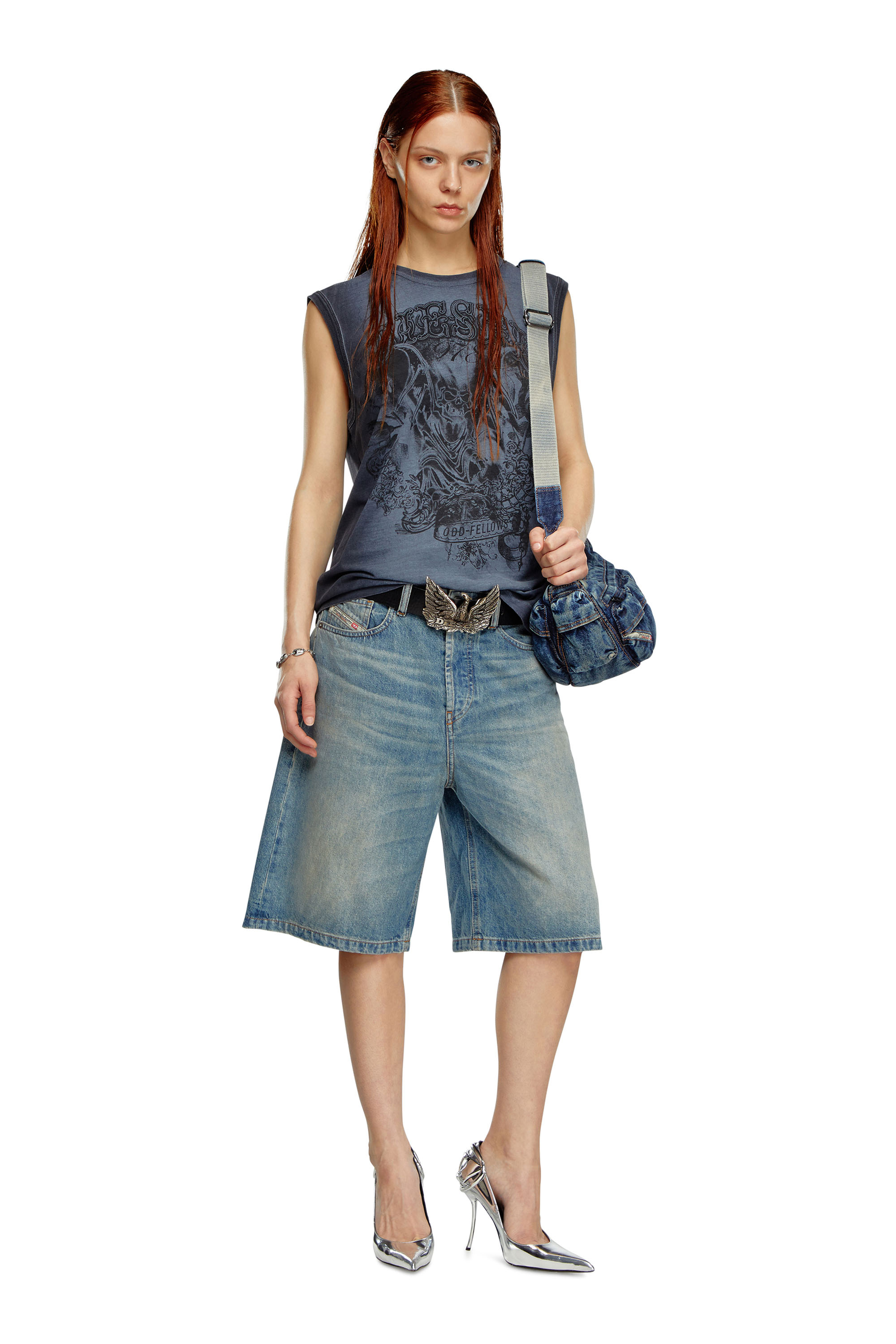 Diesel - DE-SIRE-SHORT, Female Denim shorts in Blue - Image 1