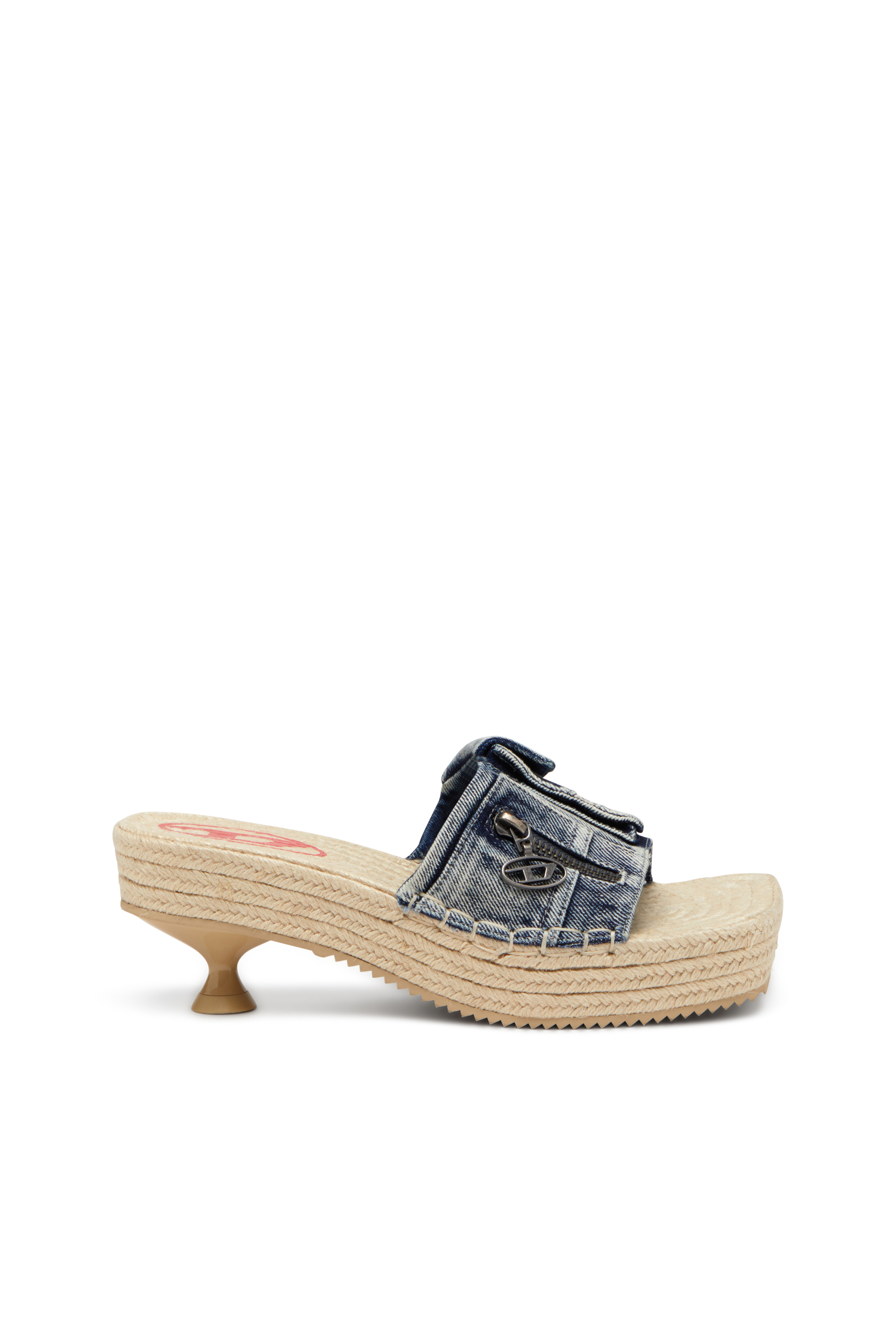 Diesel - D-IBIZA 40 PCK, Female's Heeled platform espadrilles in denim in Blue - 1