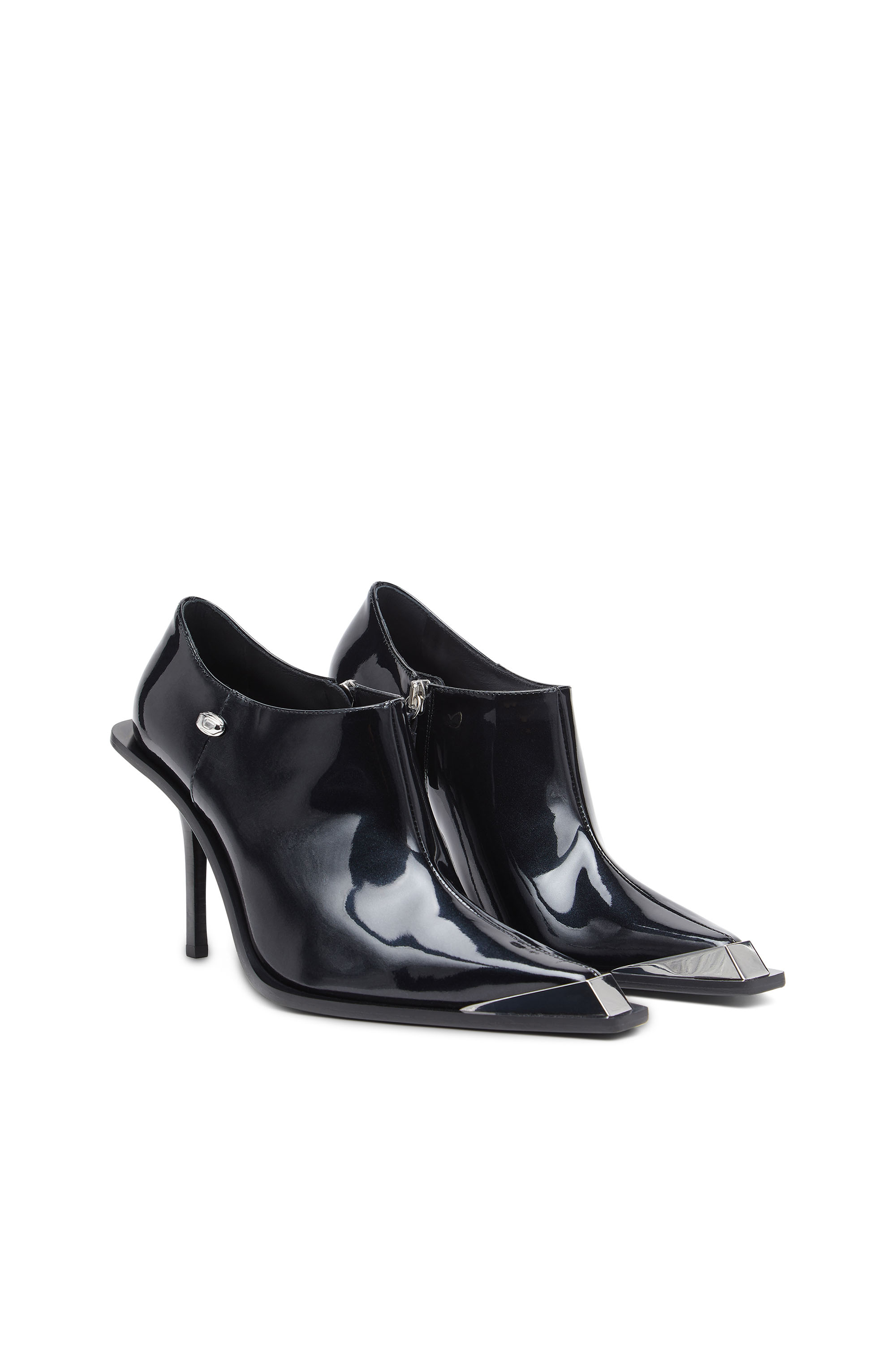 Diesel - D-TONA SC, D-Tona-Bottines en cuir verni Femme in Noir - 2