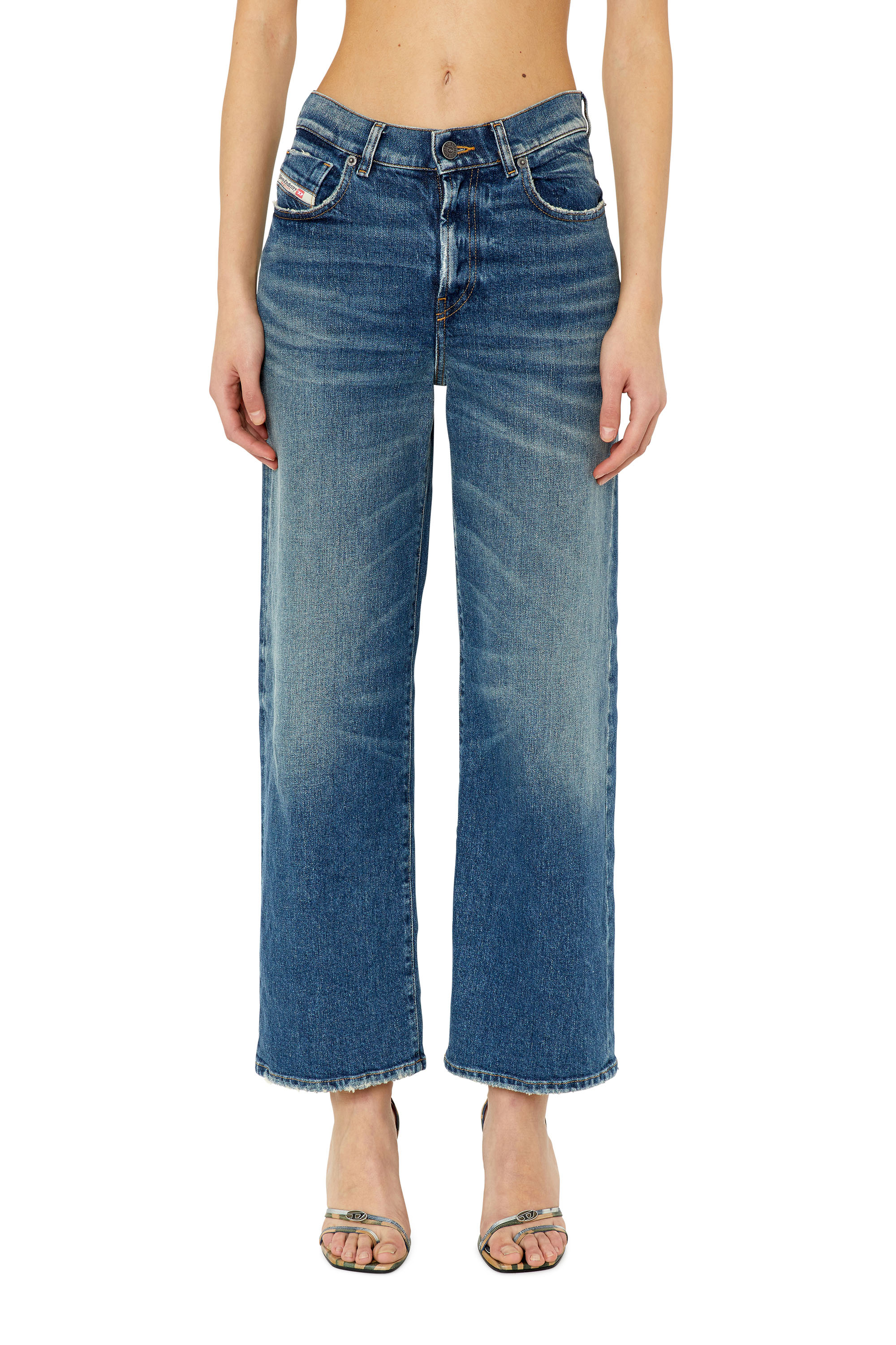 Diesel - 2000 Widee 007L1 Bootcut and Flare Jeans, Bleu moyen - Image 1