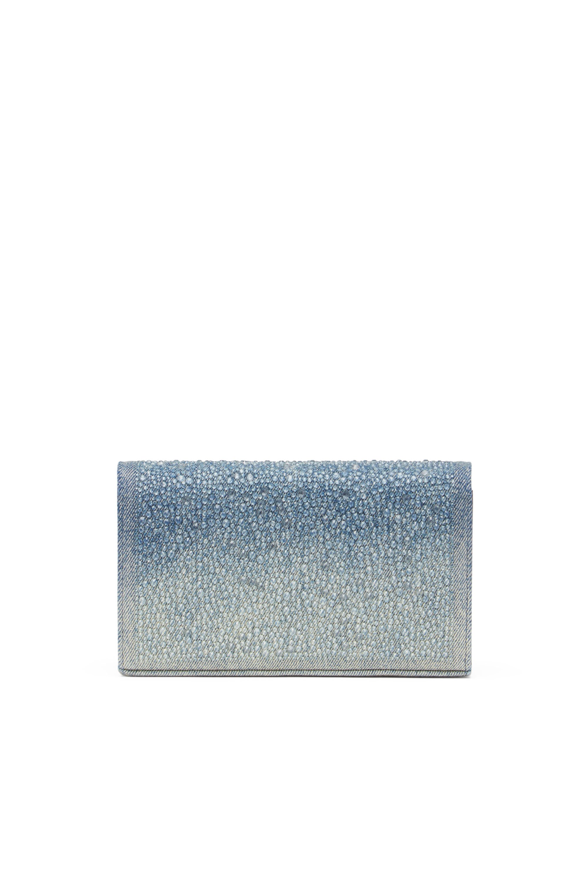 Diesel - 1DR WALLET STRAP, Female Wallet purse in crystal denim in Blue - Image 2