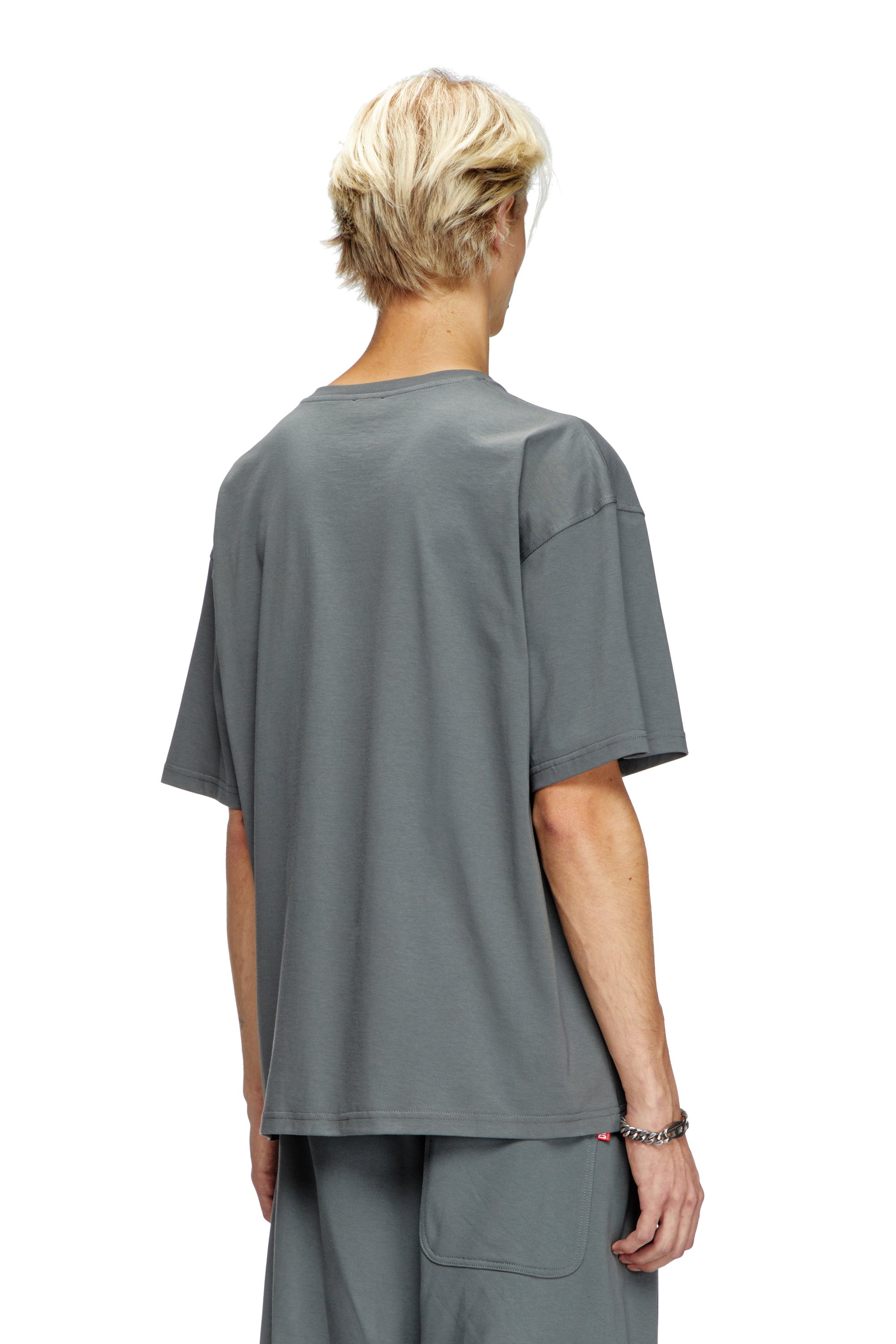 Diesel - T-BOXT-1P-DD, T-shirt avec empiècements tatouage Mixte in Gris - 3