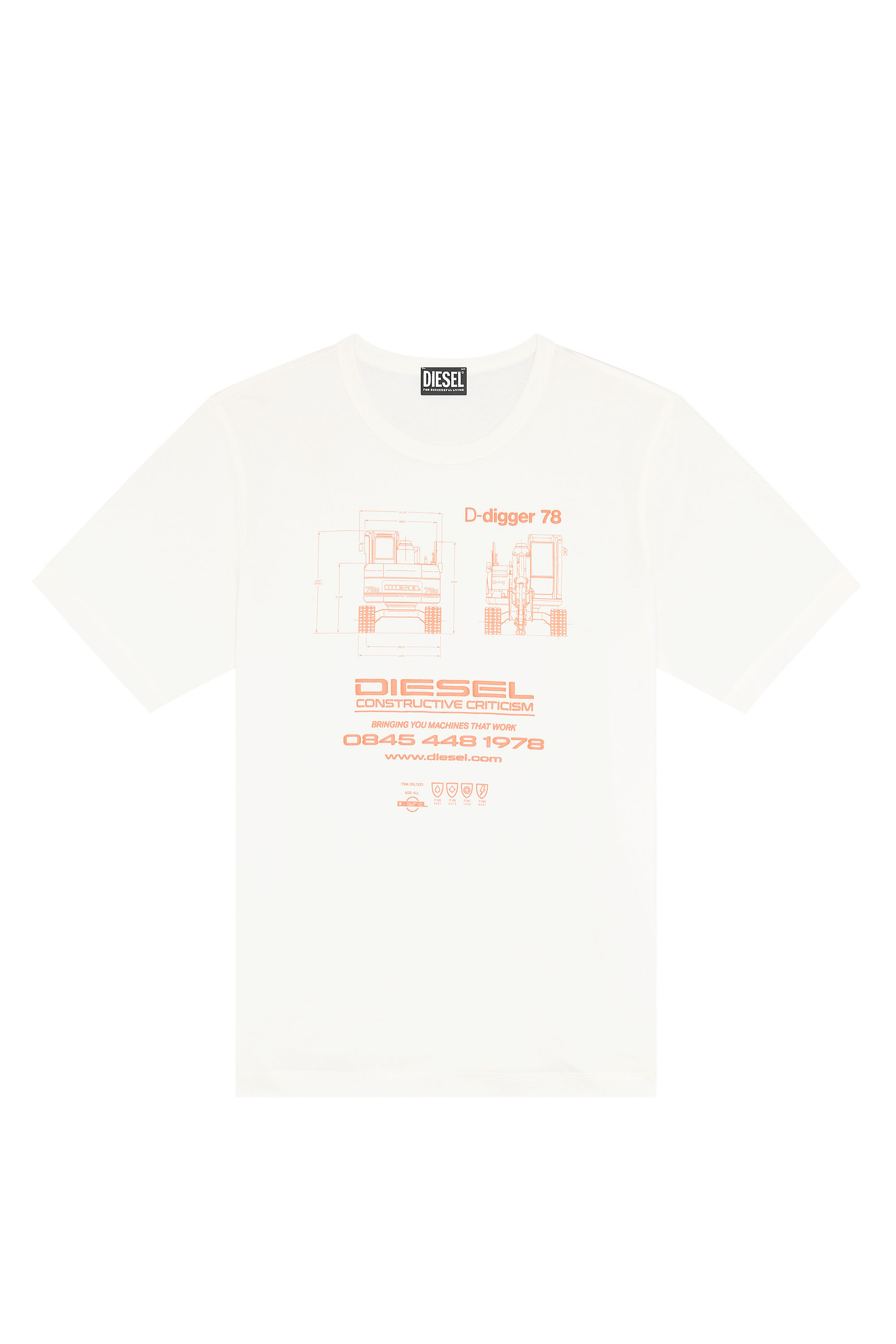Diesel - T-JUST-SLITS-G1, Blanc - Image 5