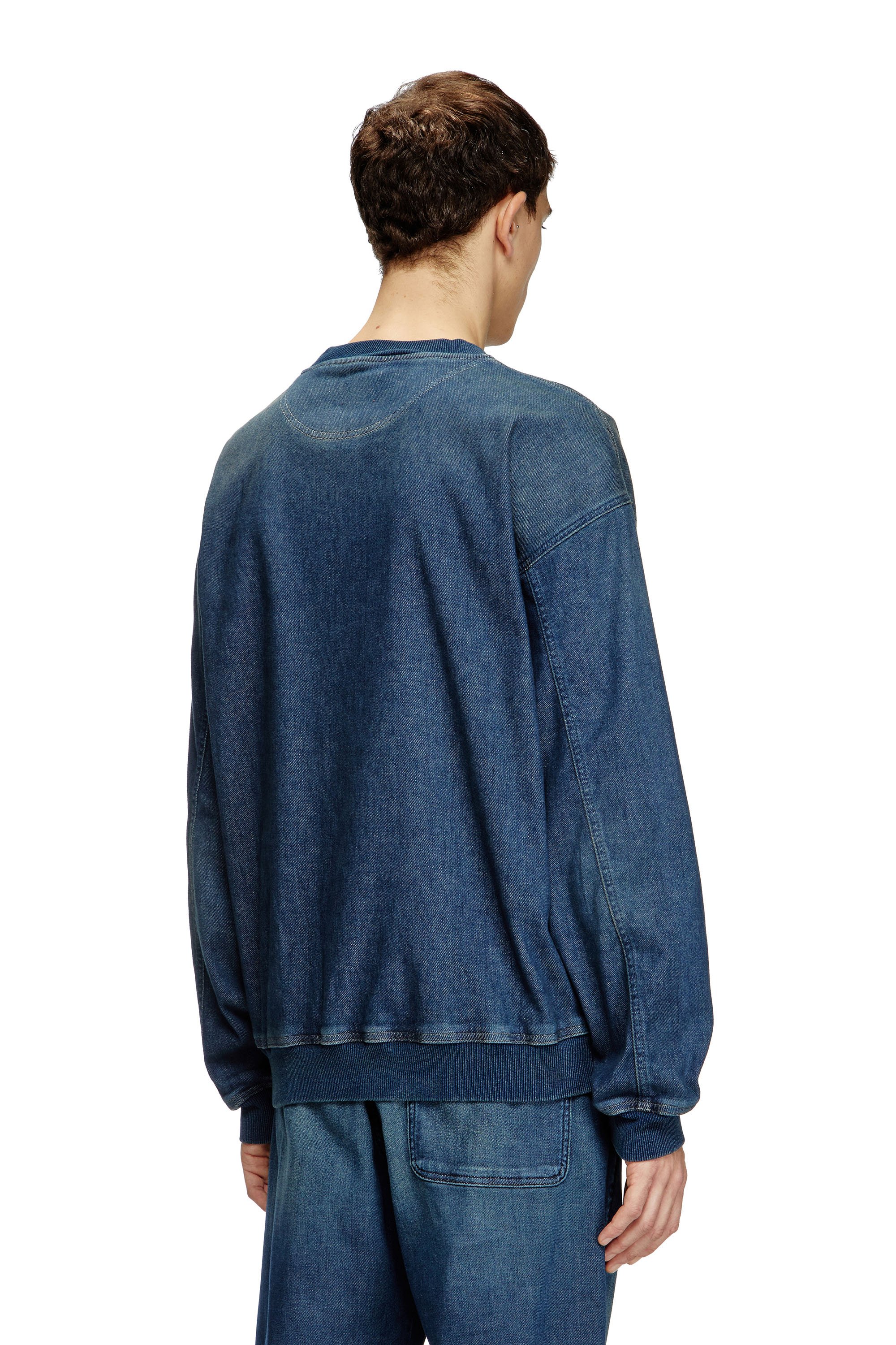 Diesel - D-KRIBY-S TRACK, Unisex's Sweatshirt in Track Denim in Blue - 3