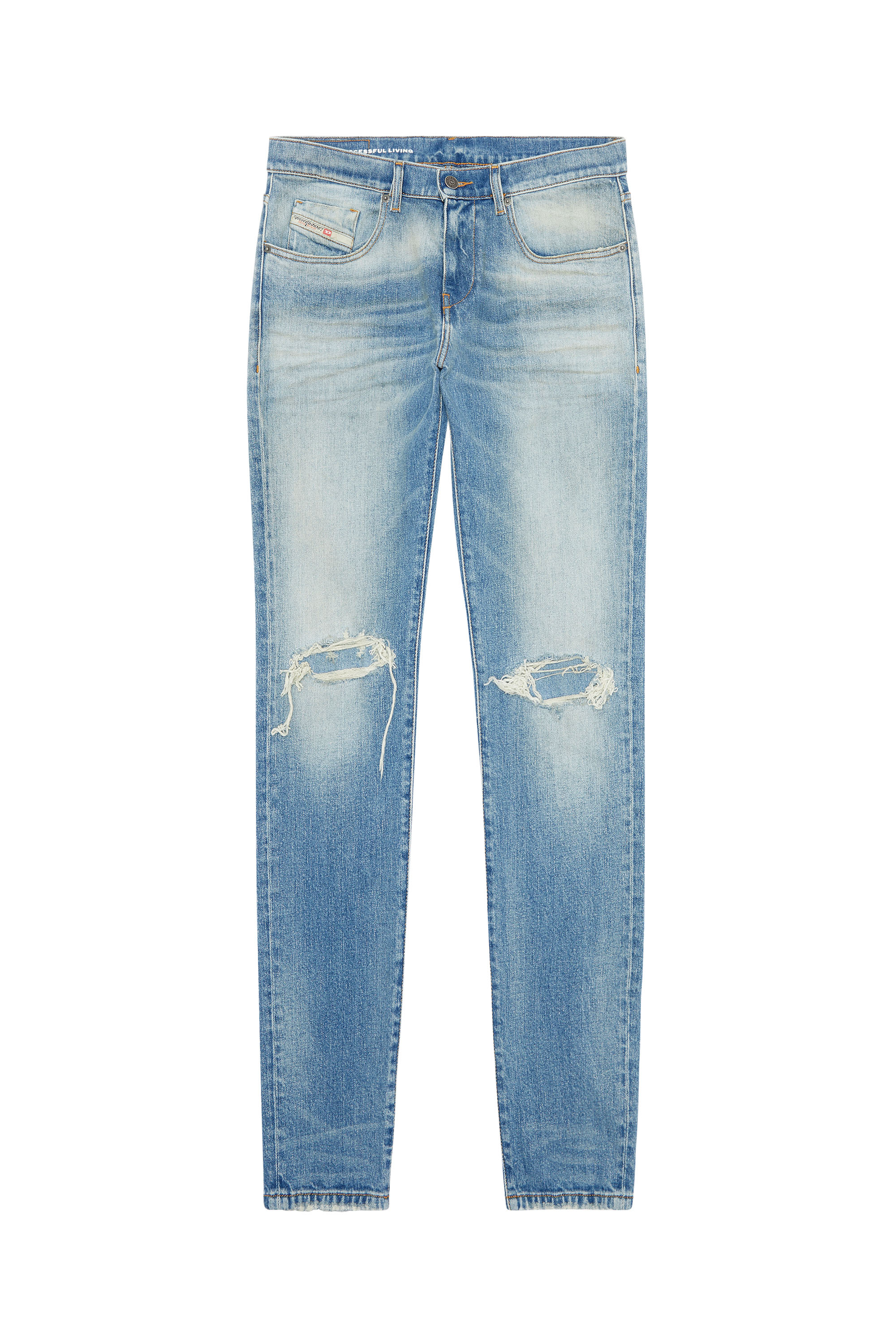 Diesel - 2019 D-STRUKT 007P3 Slim Jeans, Light Blue - Image 3