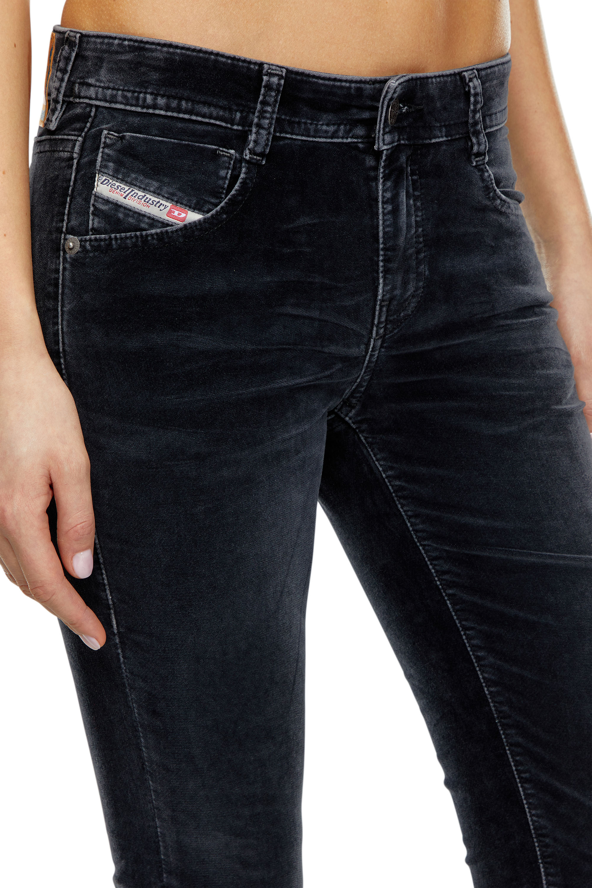 Women's Bootcut Jeans Low Cut Dark Blue Wash Five Pocket Style Belt Include  6-14