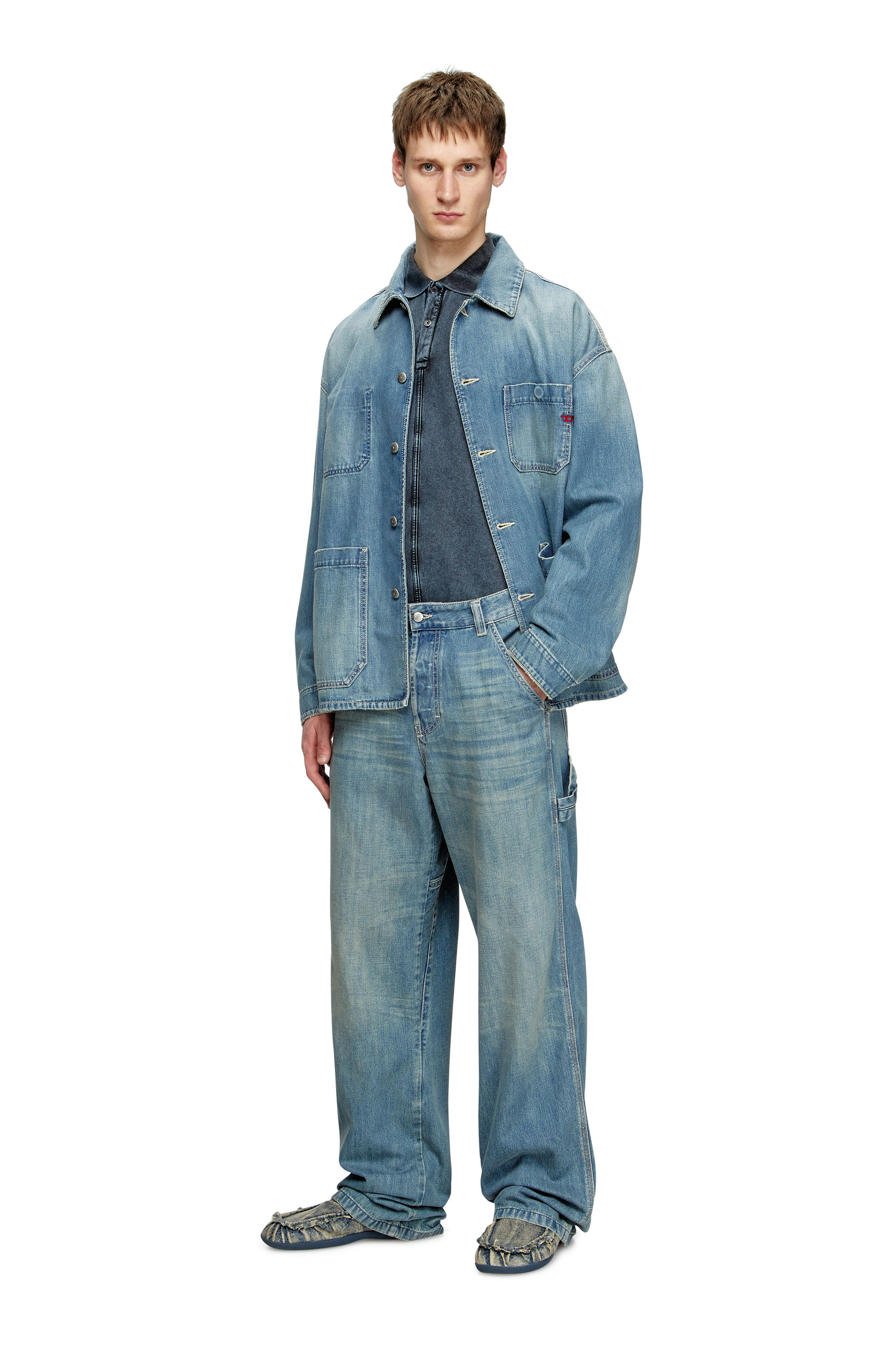 Diesel - Male's Relaxed Jeans D-Livery 068SK, Light Blue - 2
