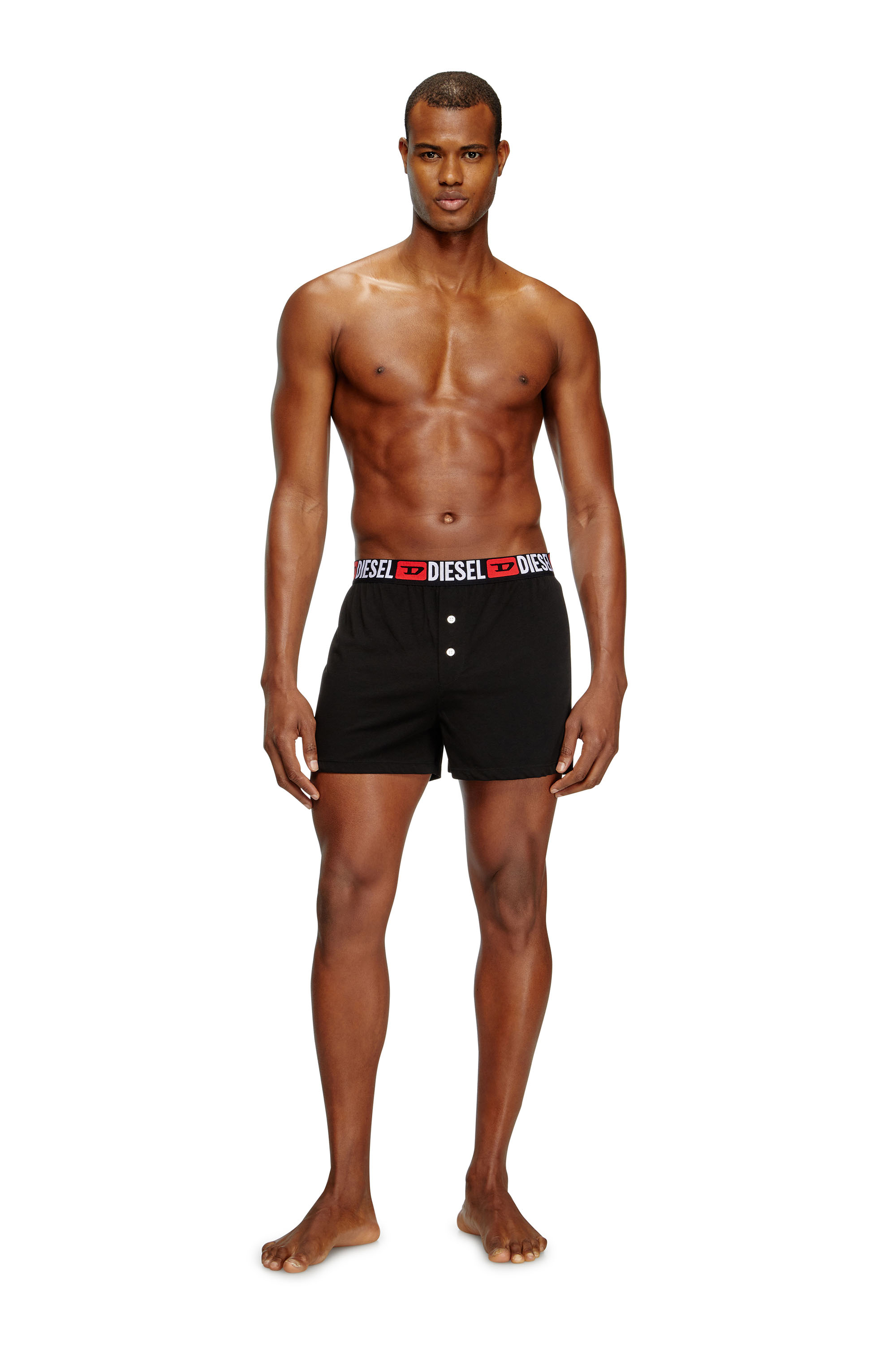 Diesel - STARKIE-D-CORE, Male's Boxers with all-over logo waist in Black - 1