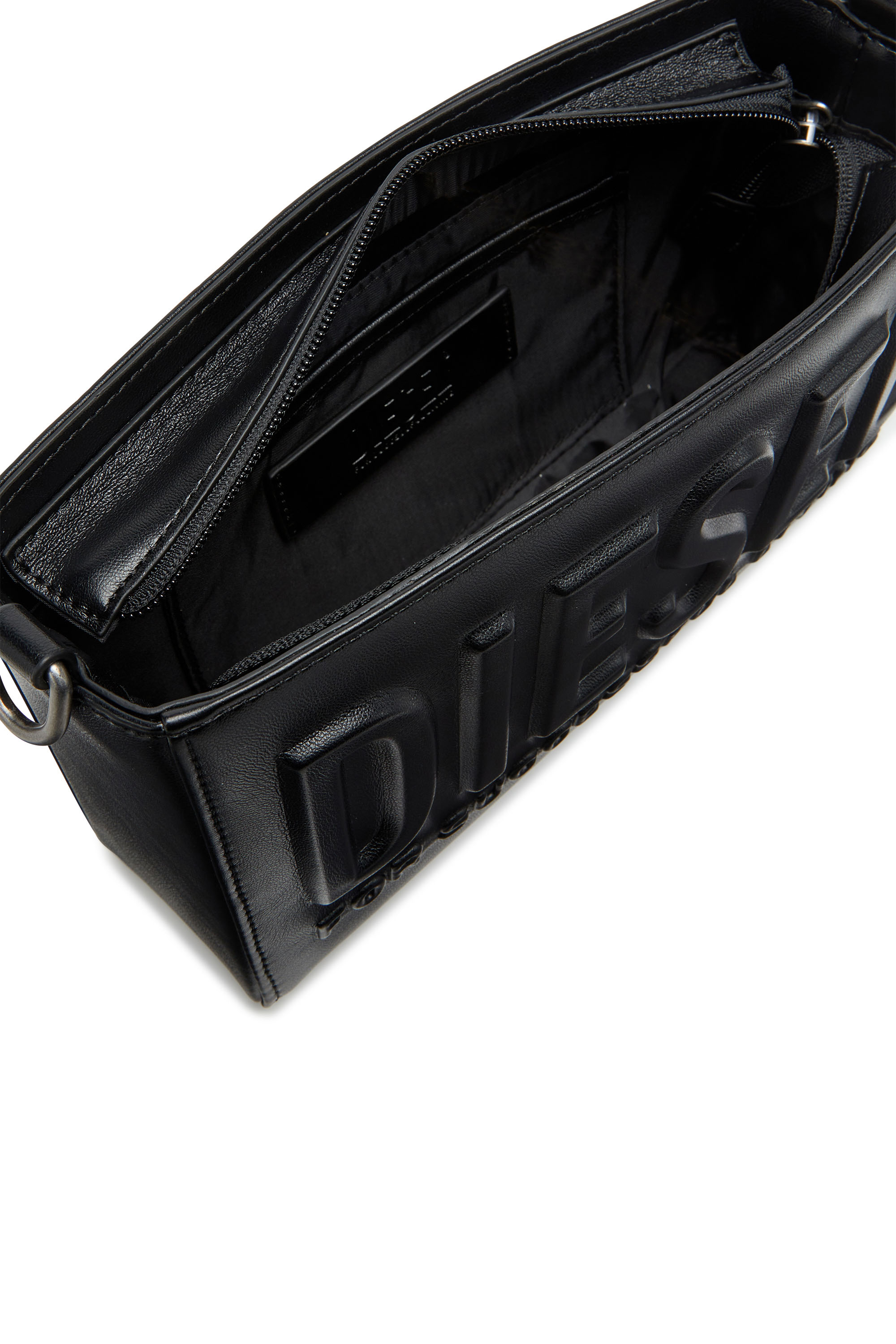 Diesel - DSL 3D CAMERA BAG, Dsl 3D-Sac Camera en PU avec logo embossé Homme in Noir - 4