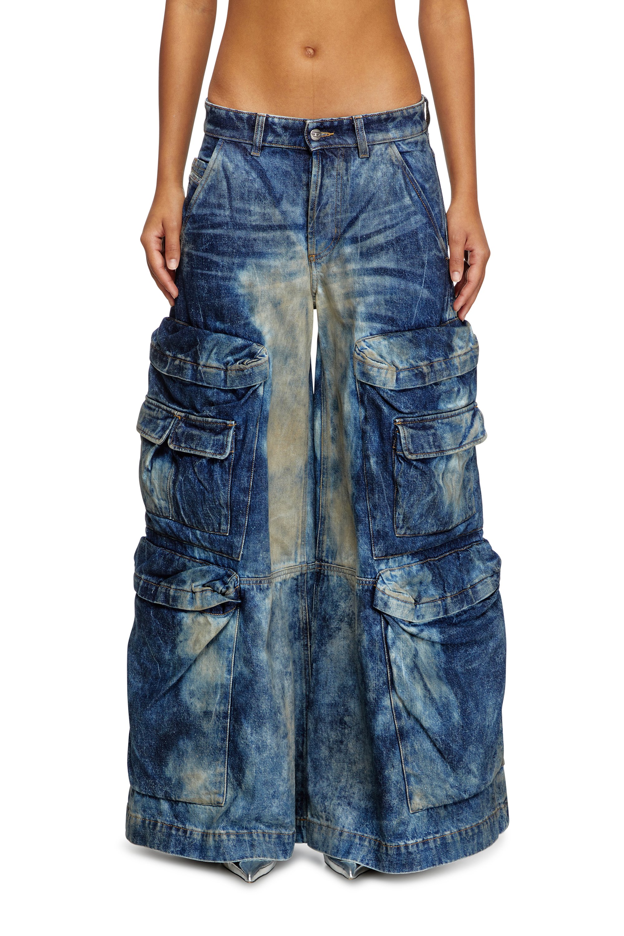 Diesel - Relaxed Jeans D-Giappo 0DBCW Mixte, Bleu Foncé - Image 6