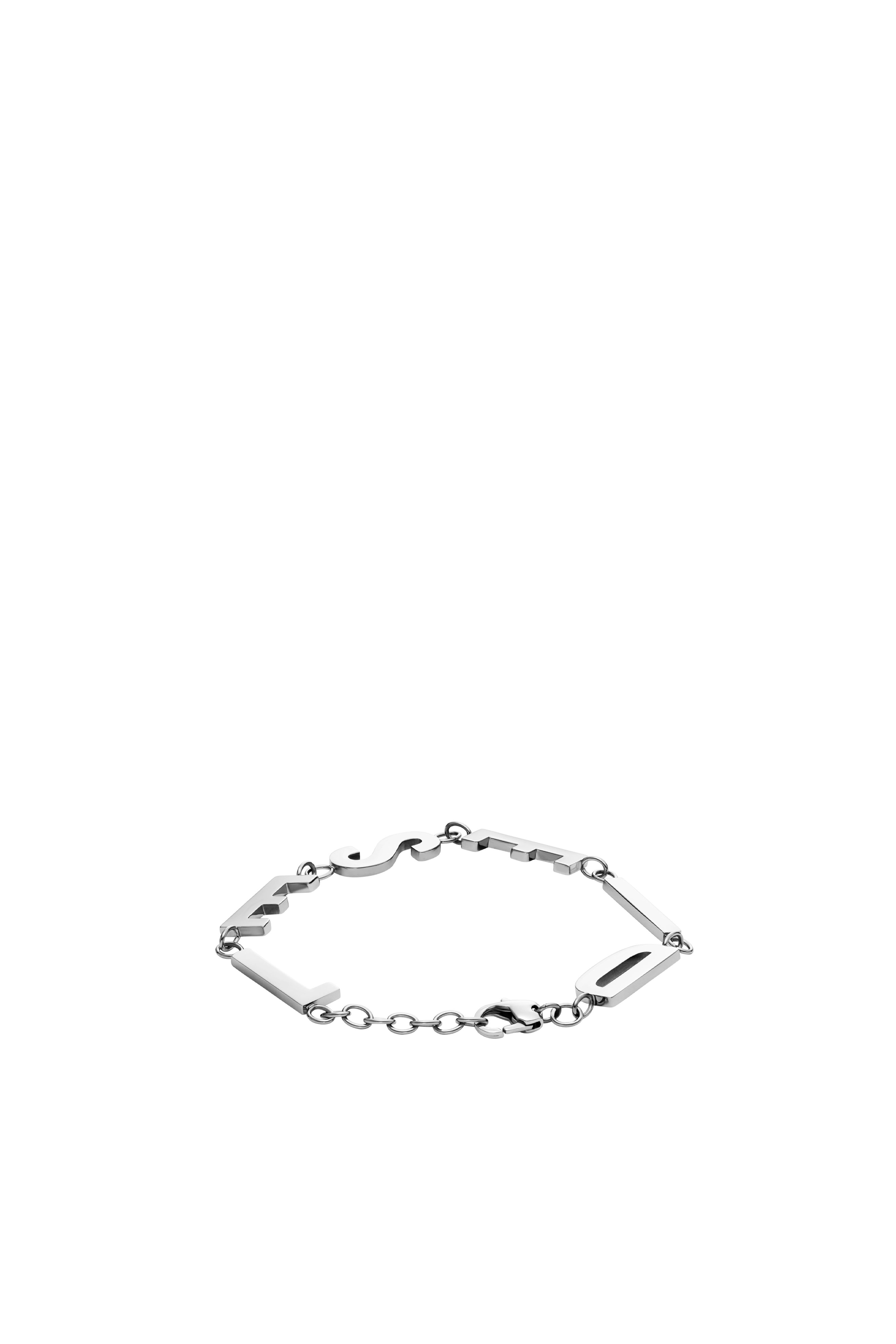 Diesel - DX1490, Bracelet chaîne en acier inoxydable Mixte in Gris argenté - 2