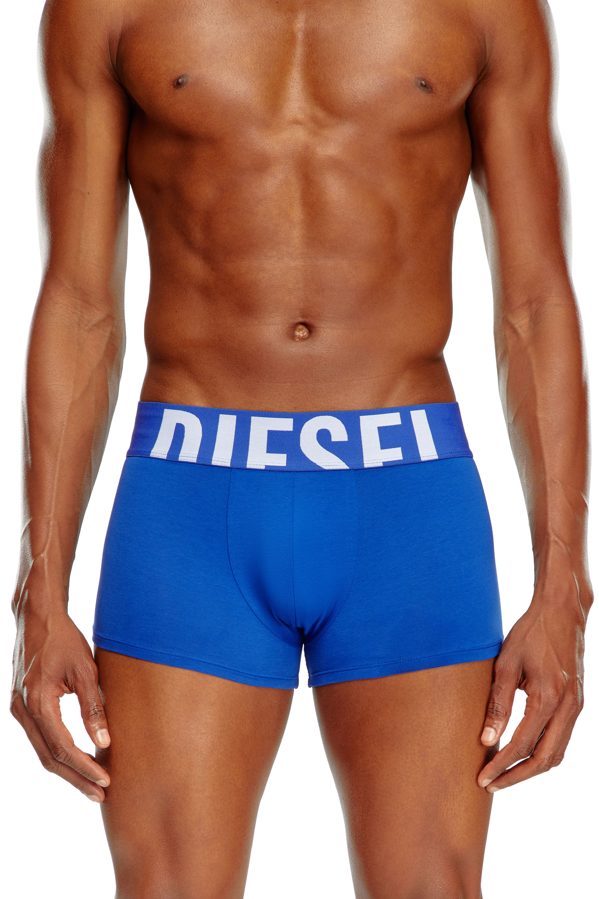 Diesel - UMBX-DAMIENTHREEPACK-5.5EL, Male's Three-pack boxer briefs in stretch cotton in White/Blue - 2