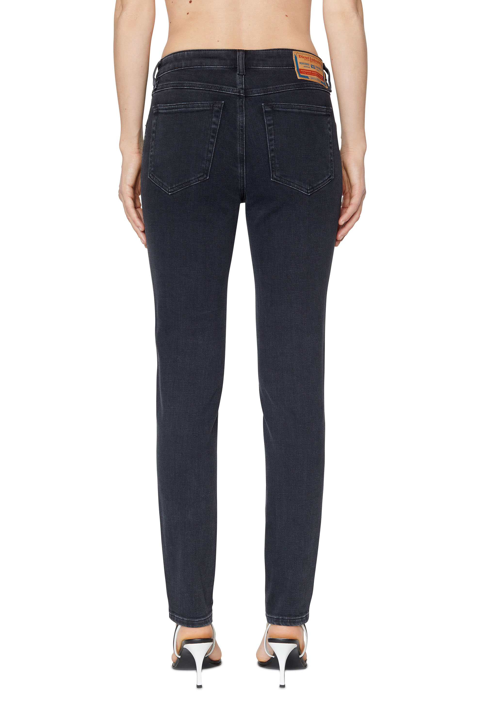Diesel - Skinny Jeans 2015 Babhila Z870G, Noir/Gris foncé - Image 2
