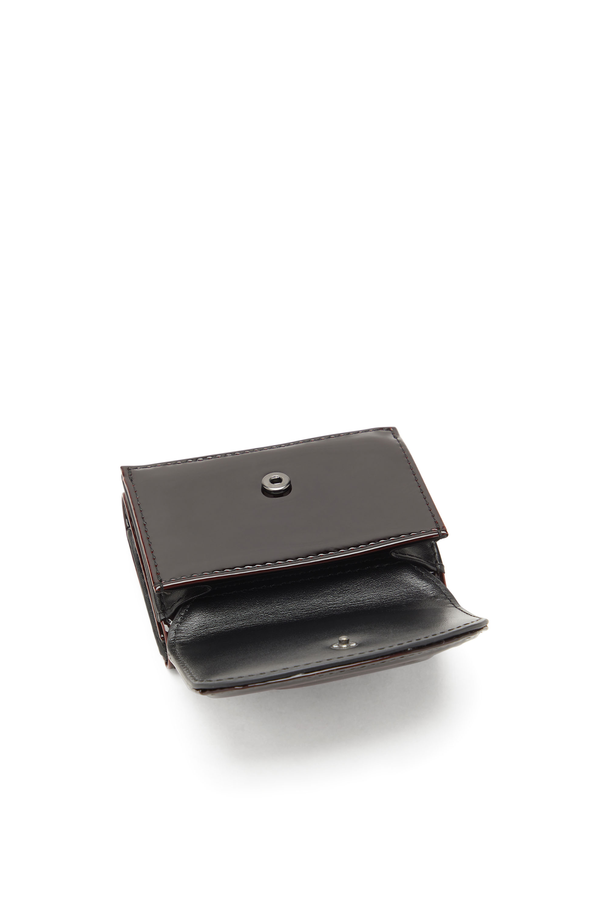 Diesel - 1DR  TRI FOLD COIN XS II, Female's Tri-fold wallet in liquid PU in Burgundy - 4