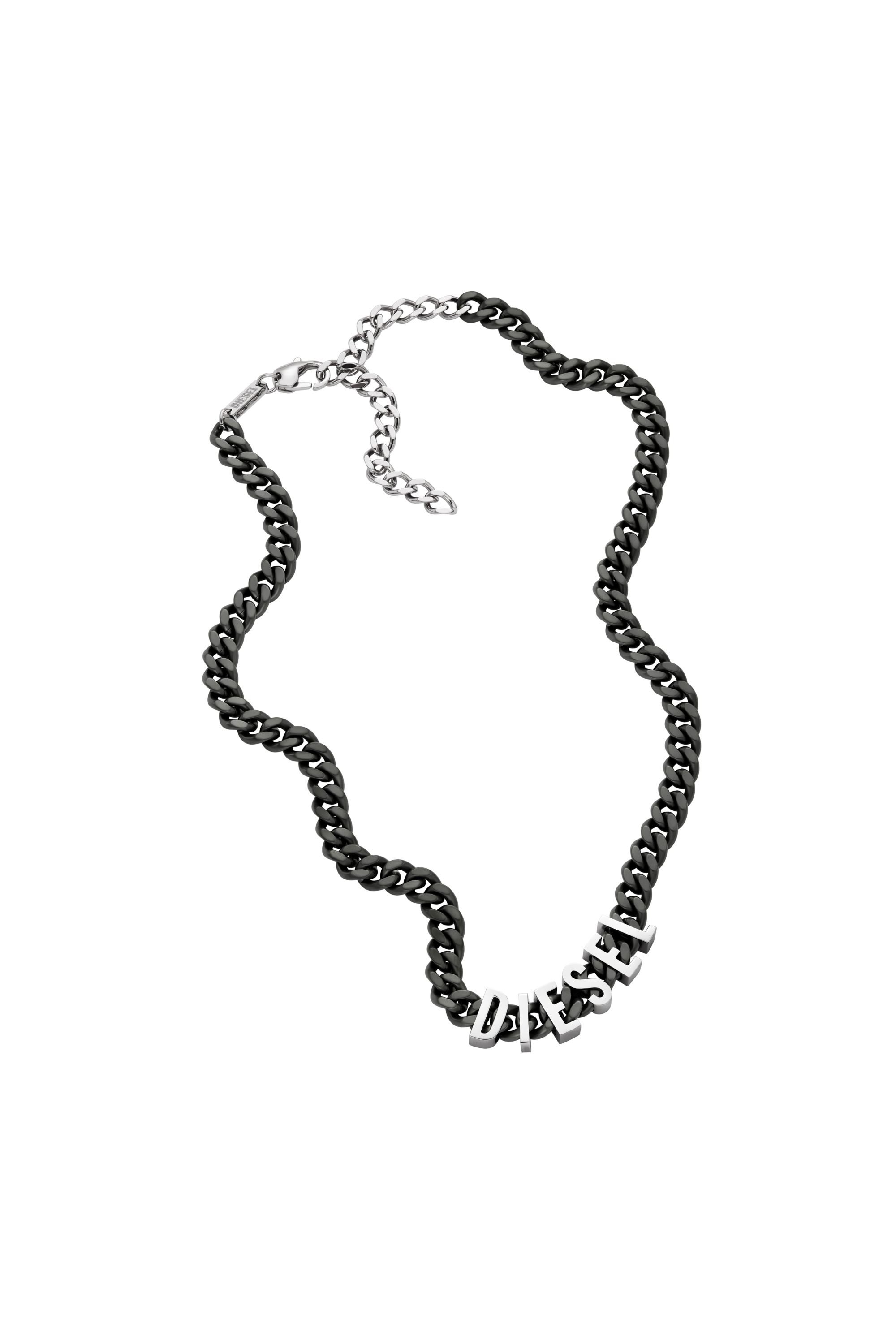 Diesel - DX1487, Unisex's Two-Tone stainless steel chain necklace in Black - 2