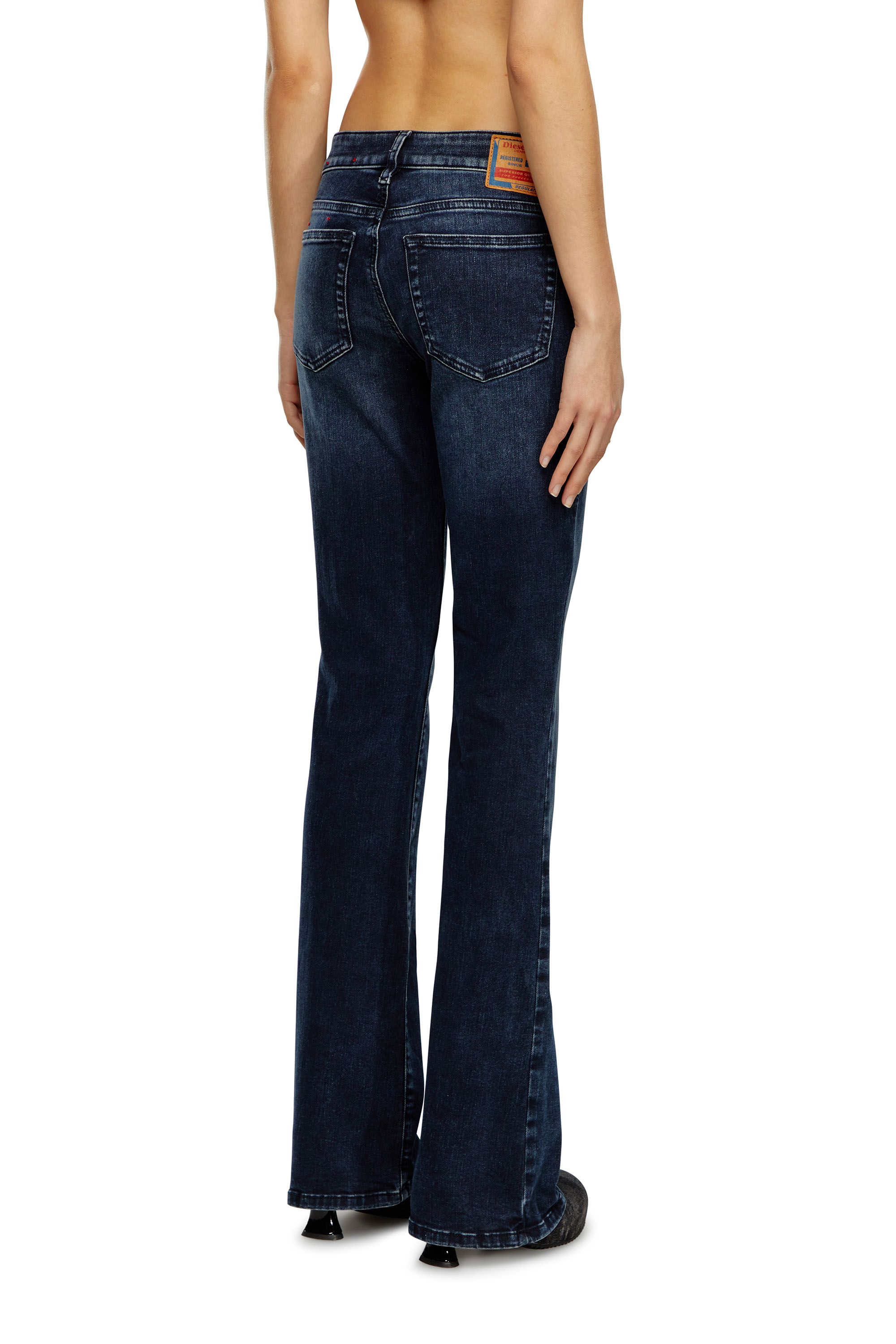 Sexy Dance Womens Low Waist Flared Jeans Bootcut Washed Denim Pants