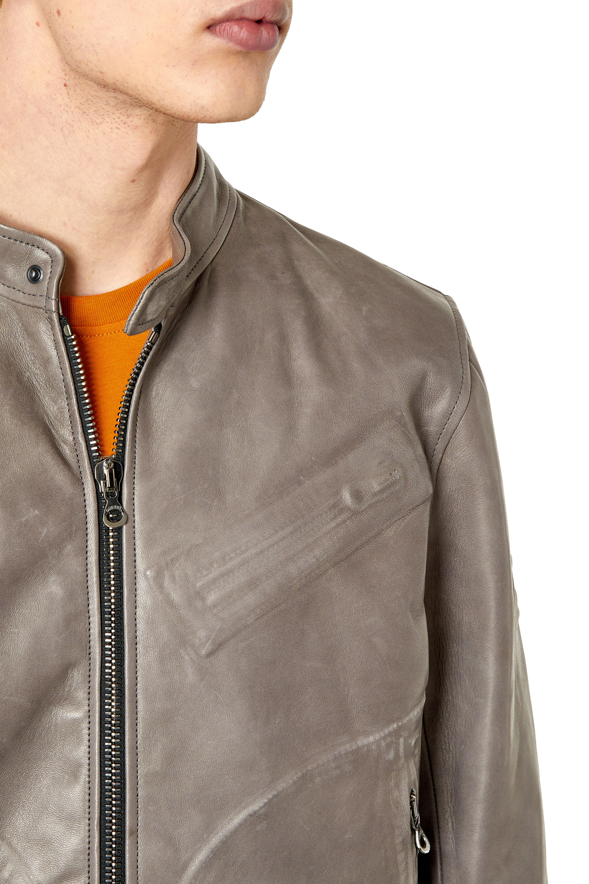 L-JOSH Man: Biker jacket in bonded leather | Diesel