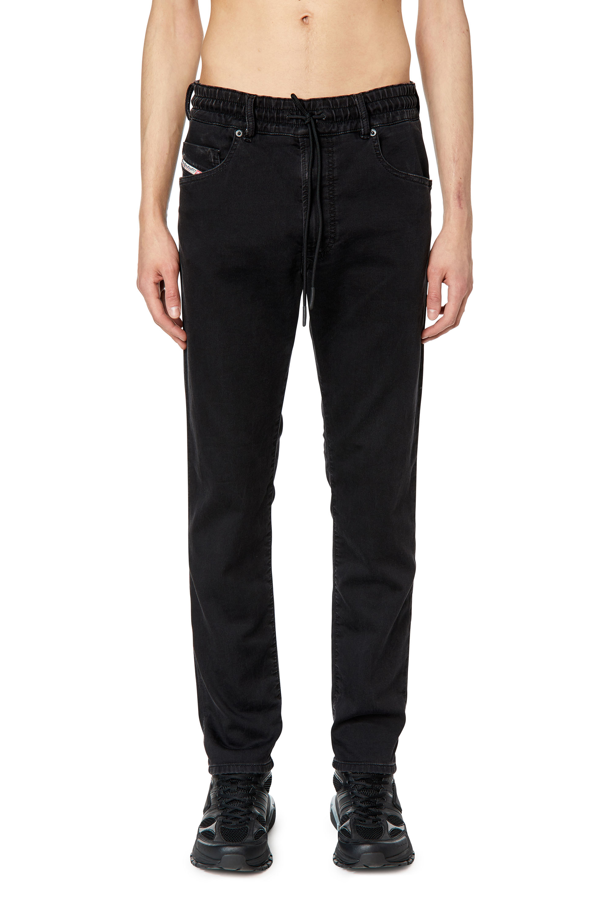 Diesel - Tapered 2030 D-Krooley Joggjeans® 068DX, Tapered 2030 D-Krooley Joggjeans® Homme in Noir - 1