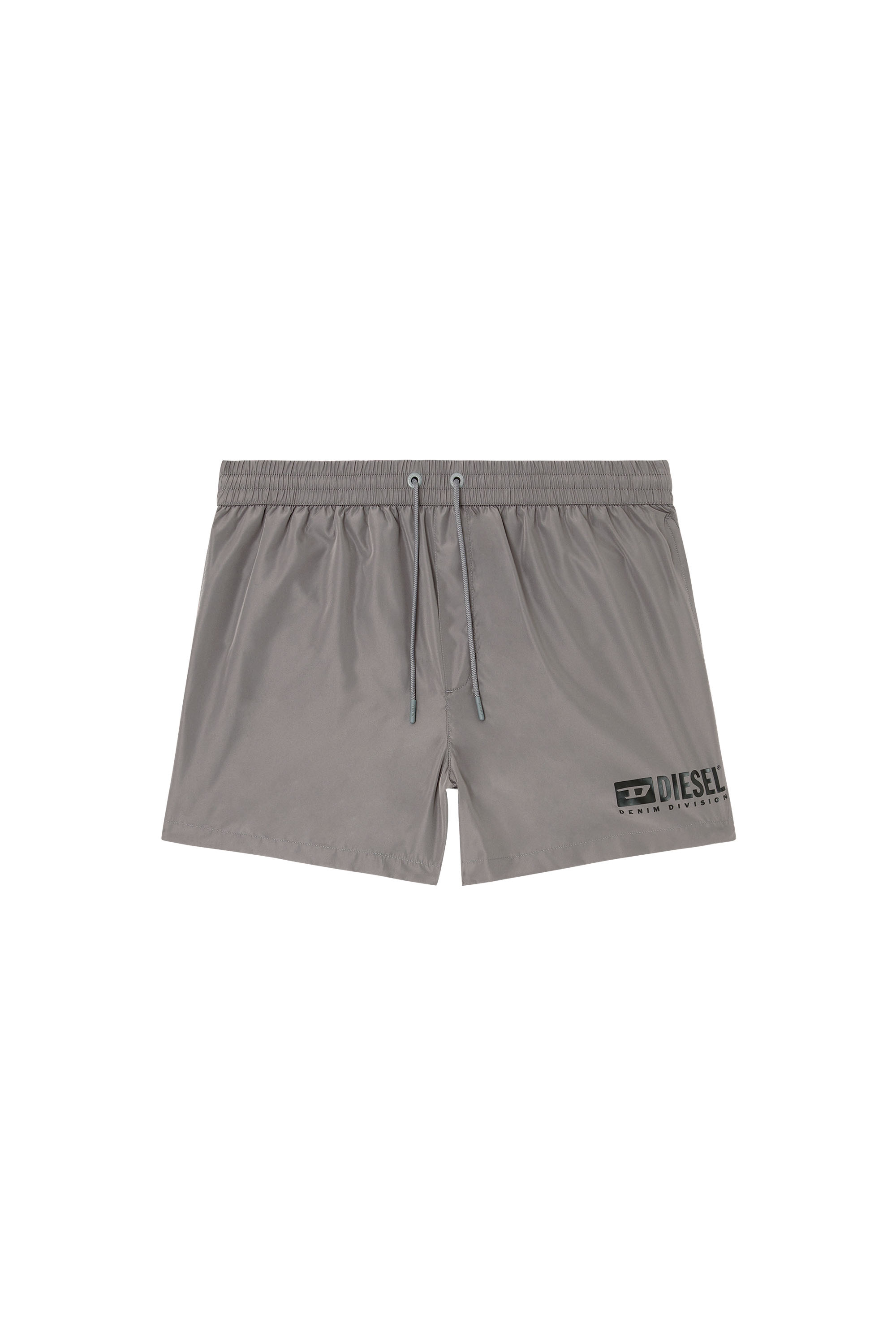 Diesel - KEN-37-D-BOX, Male's Mid-length swim shorts with logo print in Grey - 4