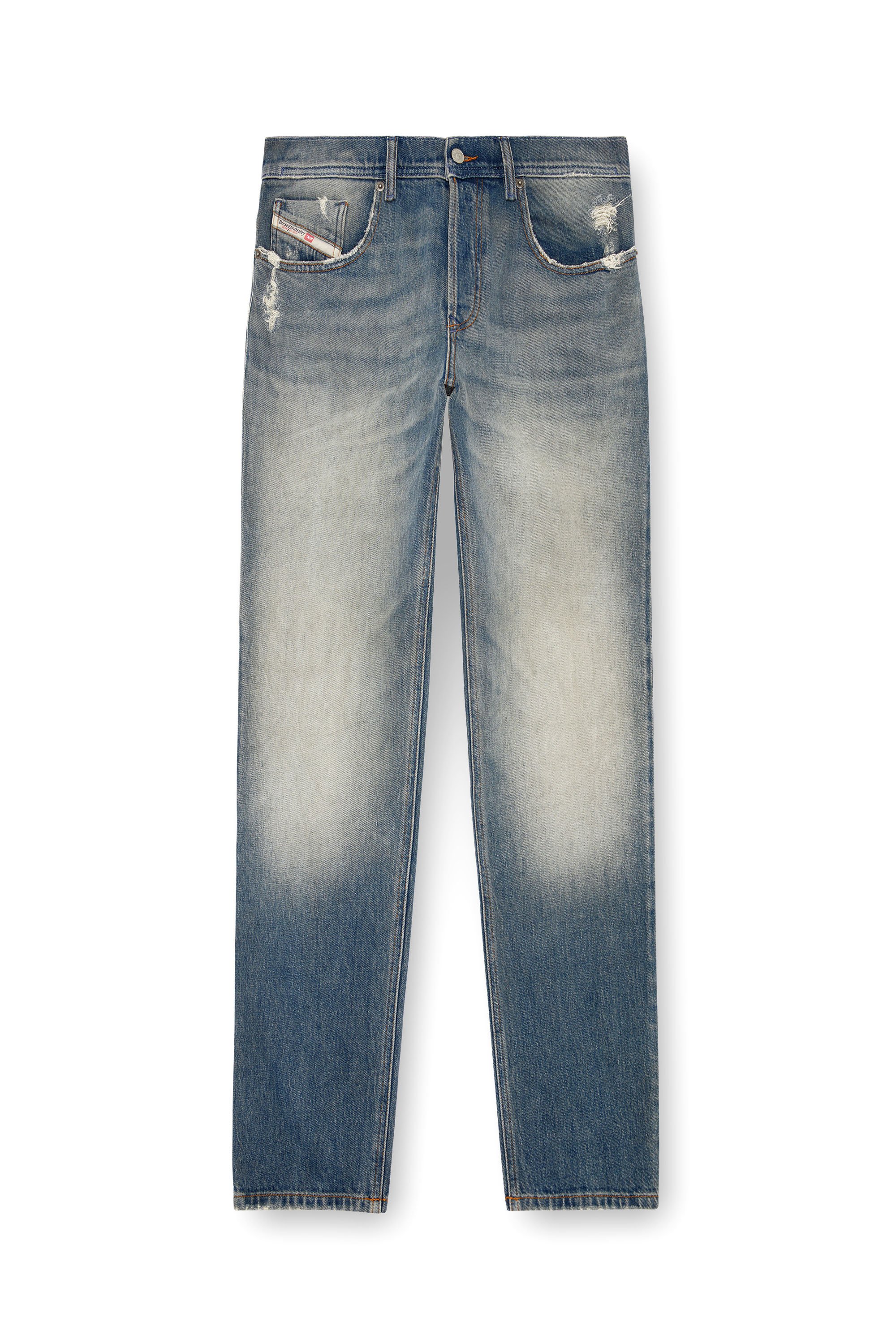 Diesel - Male Tapered Jeans 2023 D-Finitive 0GRDC, Medium Blue - Image 3