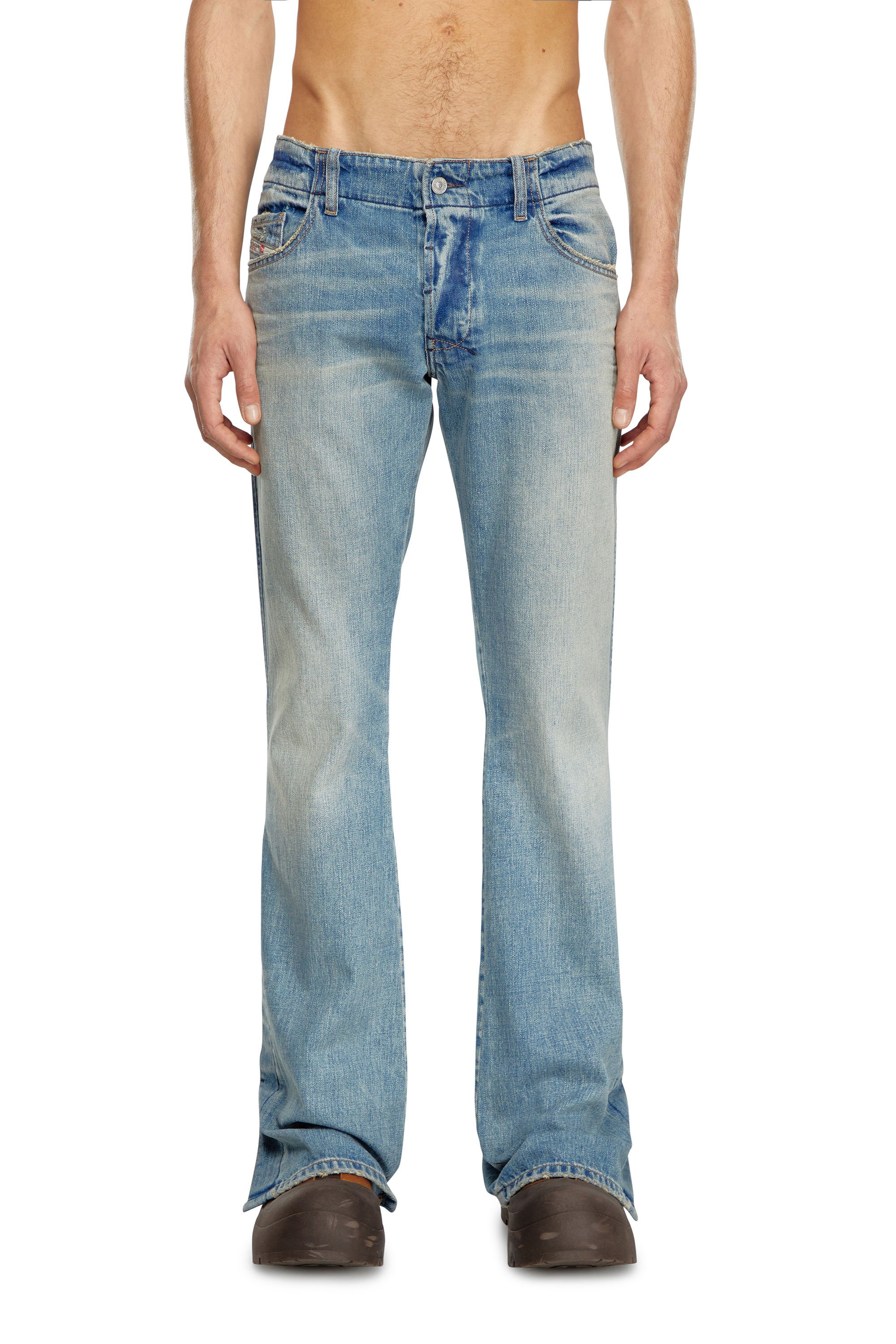Diesel - Male Bootcut Jeans D-Backler 0GRDN, Light Blue - Image 1