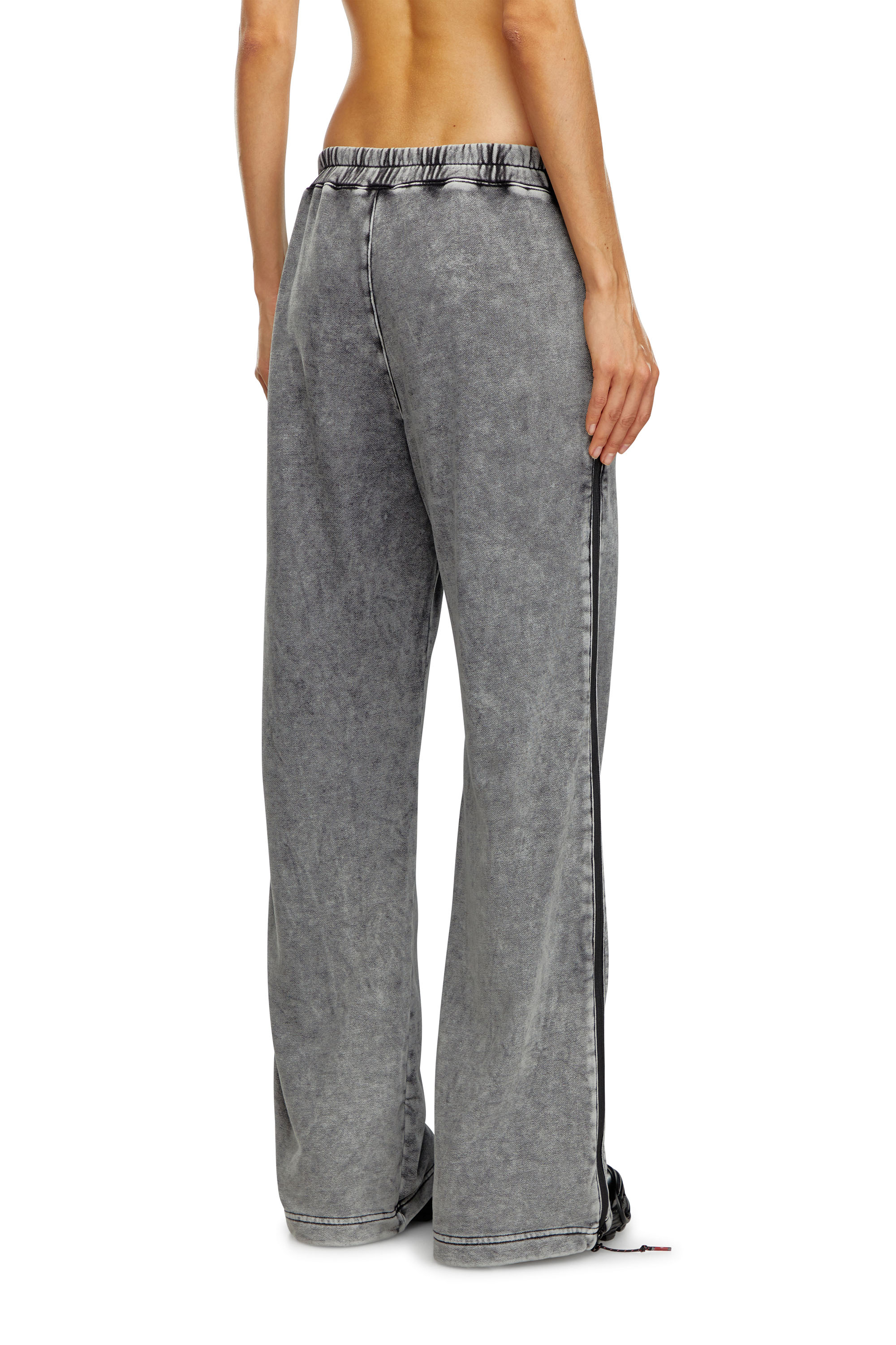 Diesel - AWSB-DELANEY-HT51, Female's Faded track pants with zip sides in Grey - 4