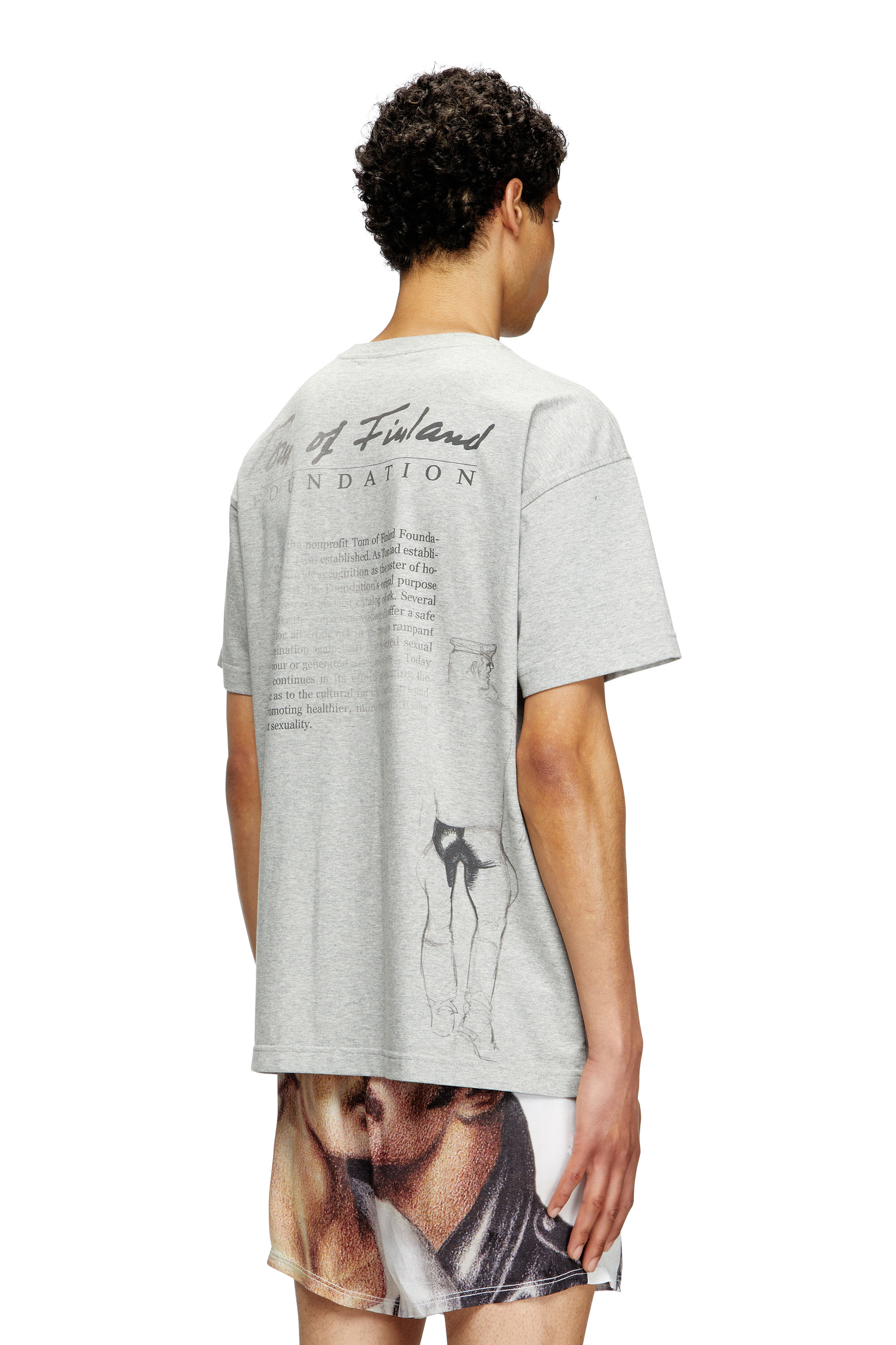 Diesel - PR-T-NORM-TOM25, T-shirt avec imprimé graphique Mixte in Gris - 3