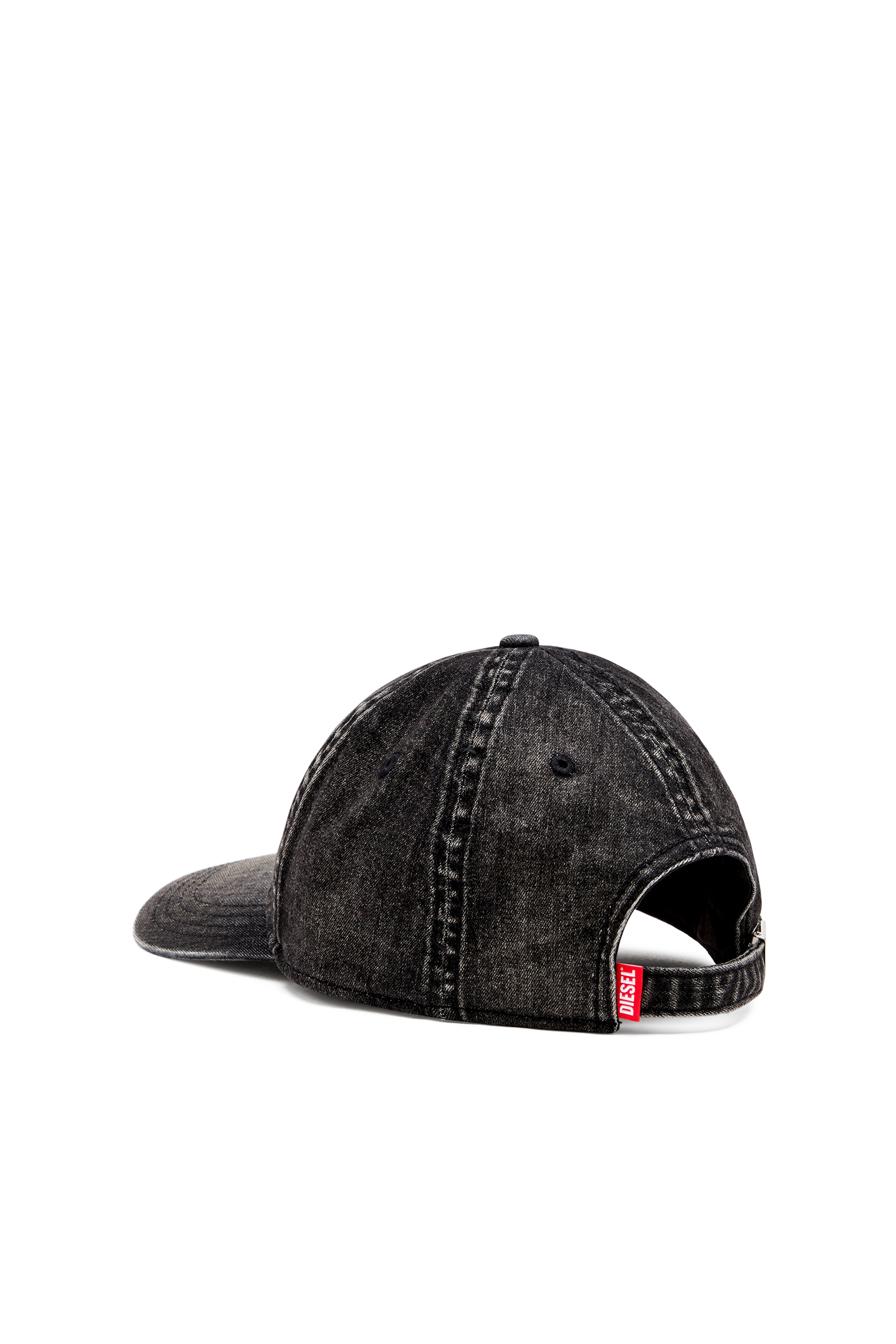 Diesel - C-GABLE-BLACK, Male's Light black stretch denim cap in Black - 3