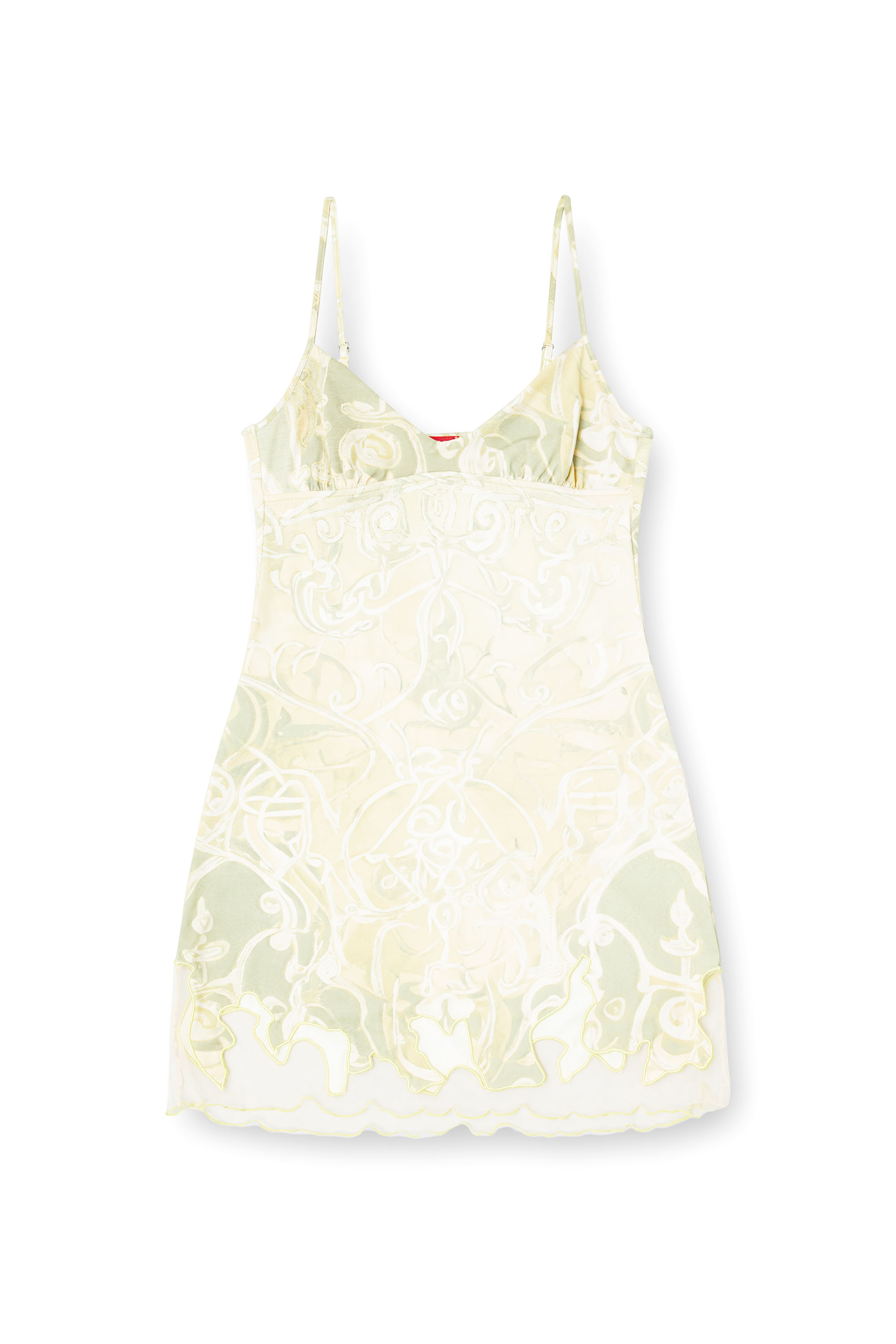 Diesel - D-INLAY, Mini-robe en nylon avec imprimé héraldique Femme in Vert - 3