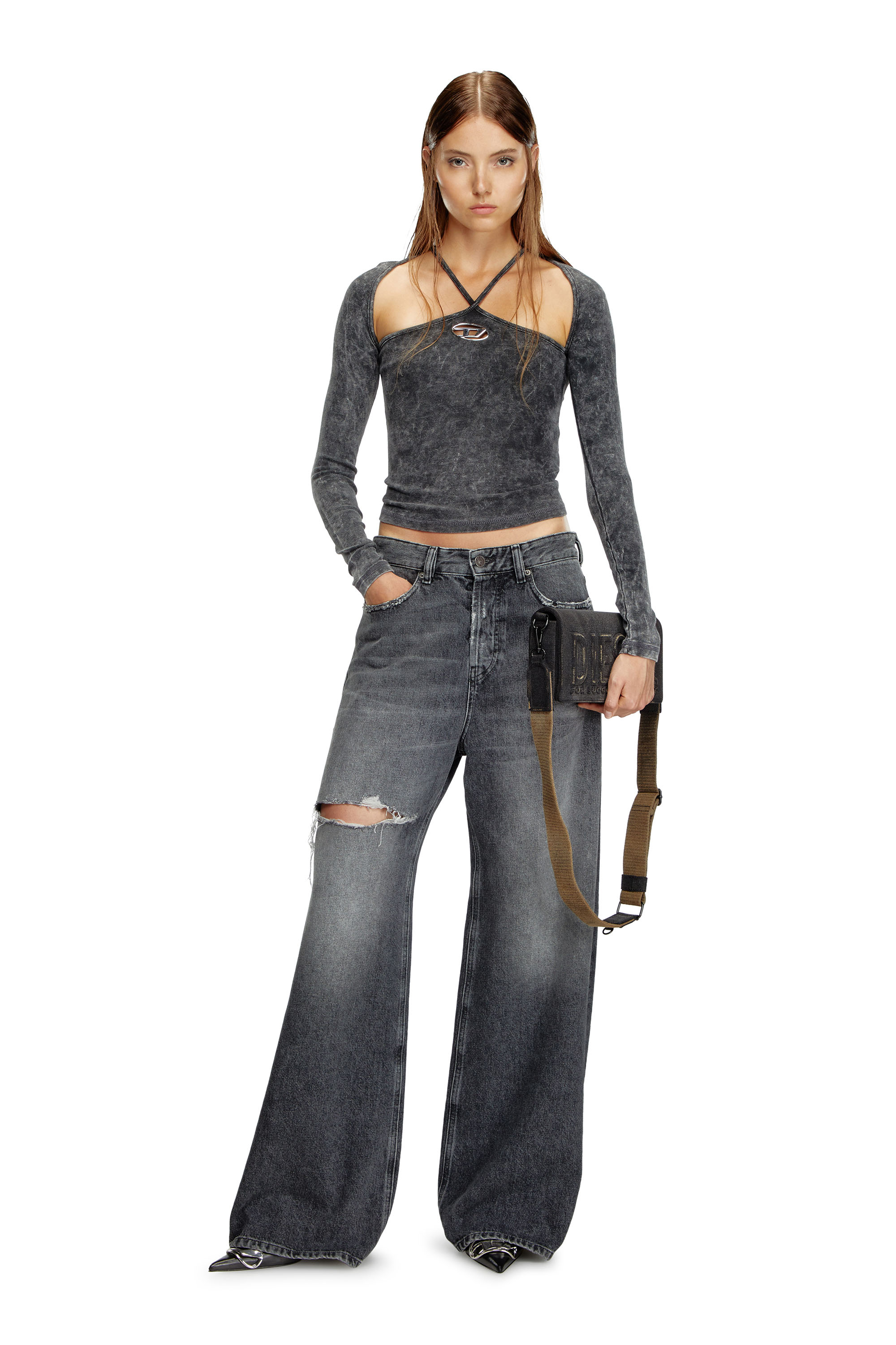 Diesel - Female Straight Jeans 1996 D-Sire 007X4, Black/Dark Grey - Image 1