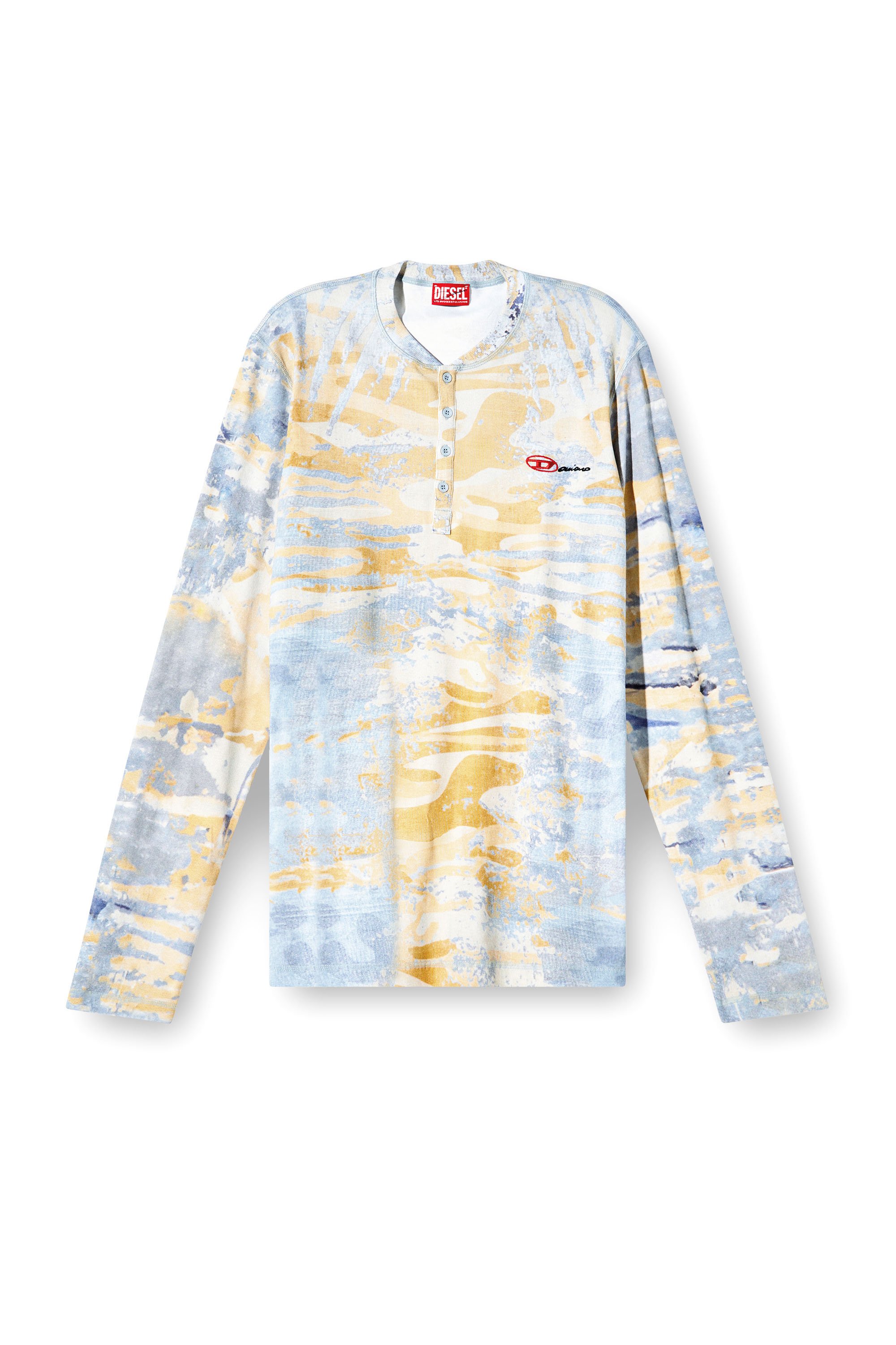 Diesel - T-JUSER-DD, Top Henley avec imprimé camouflage Mixte in Polychrome - 7