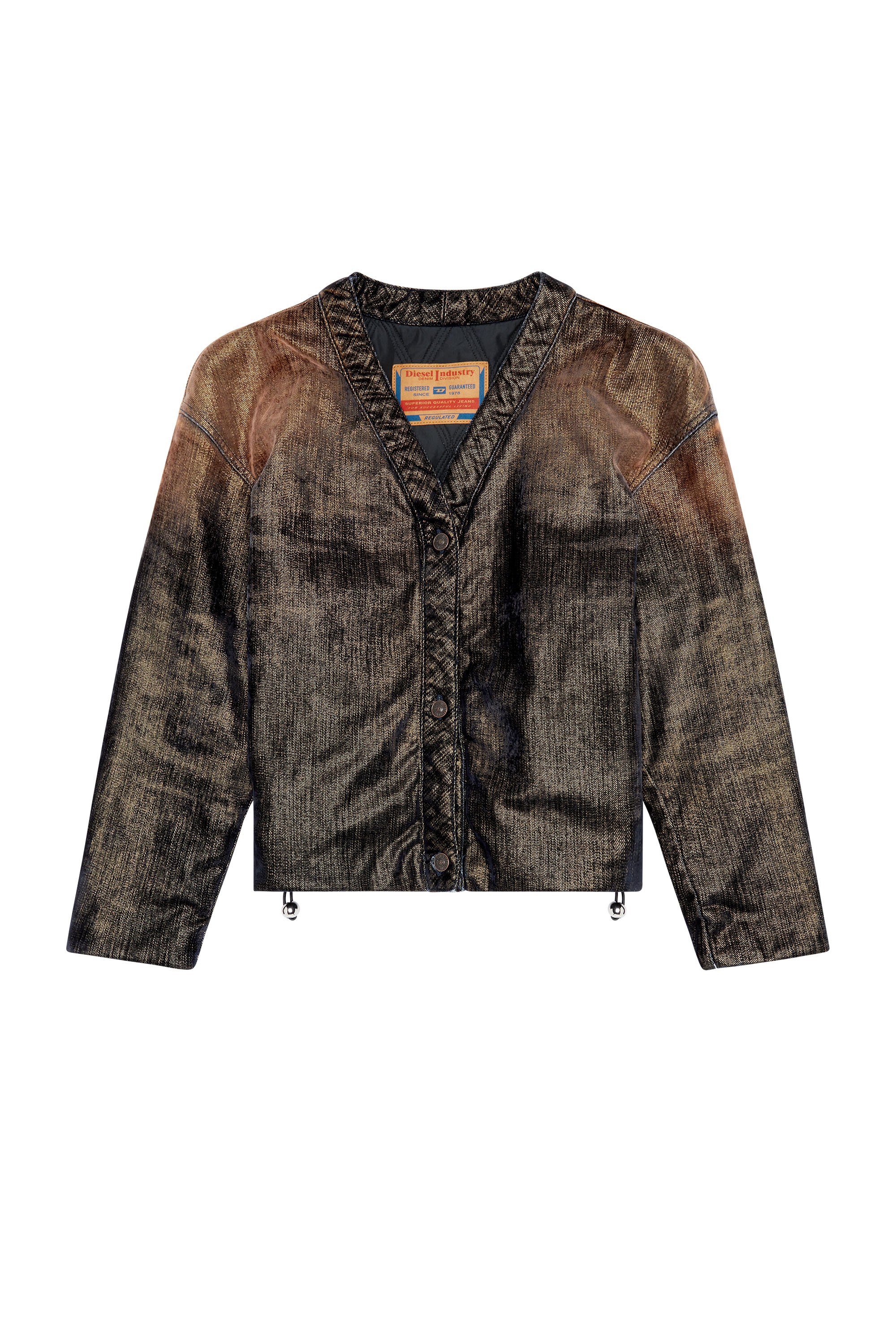 Diesel - DE-CONF-S, Female Jacket in shimmery denim in Multicolor - Image 3
