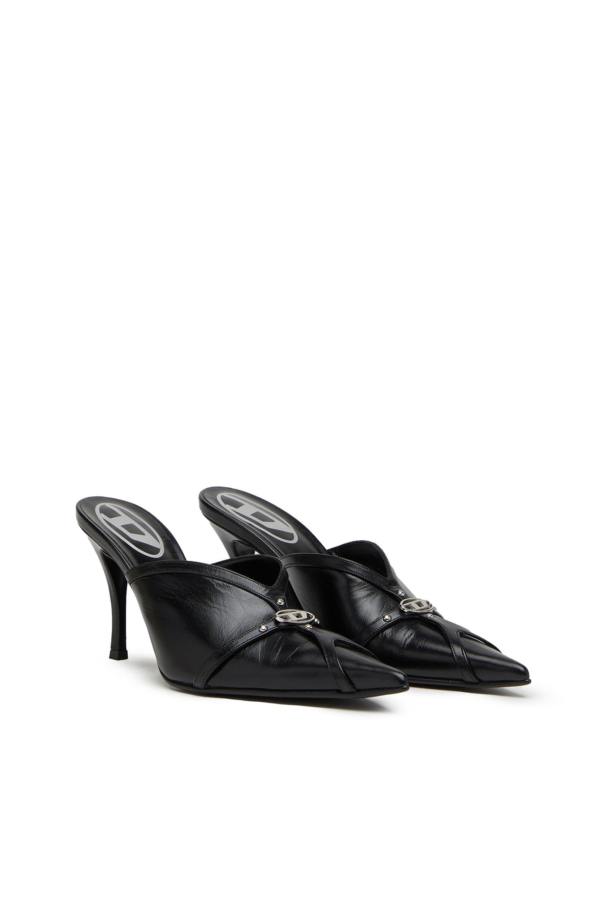 Diesel - D-ELECTRA ML, Female D-Electra ML - Stiletto mules with cage upper in Black - Image 2