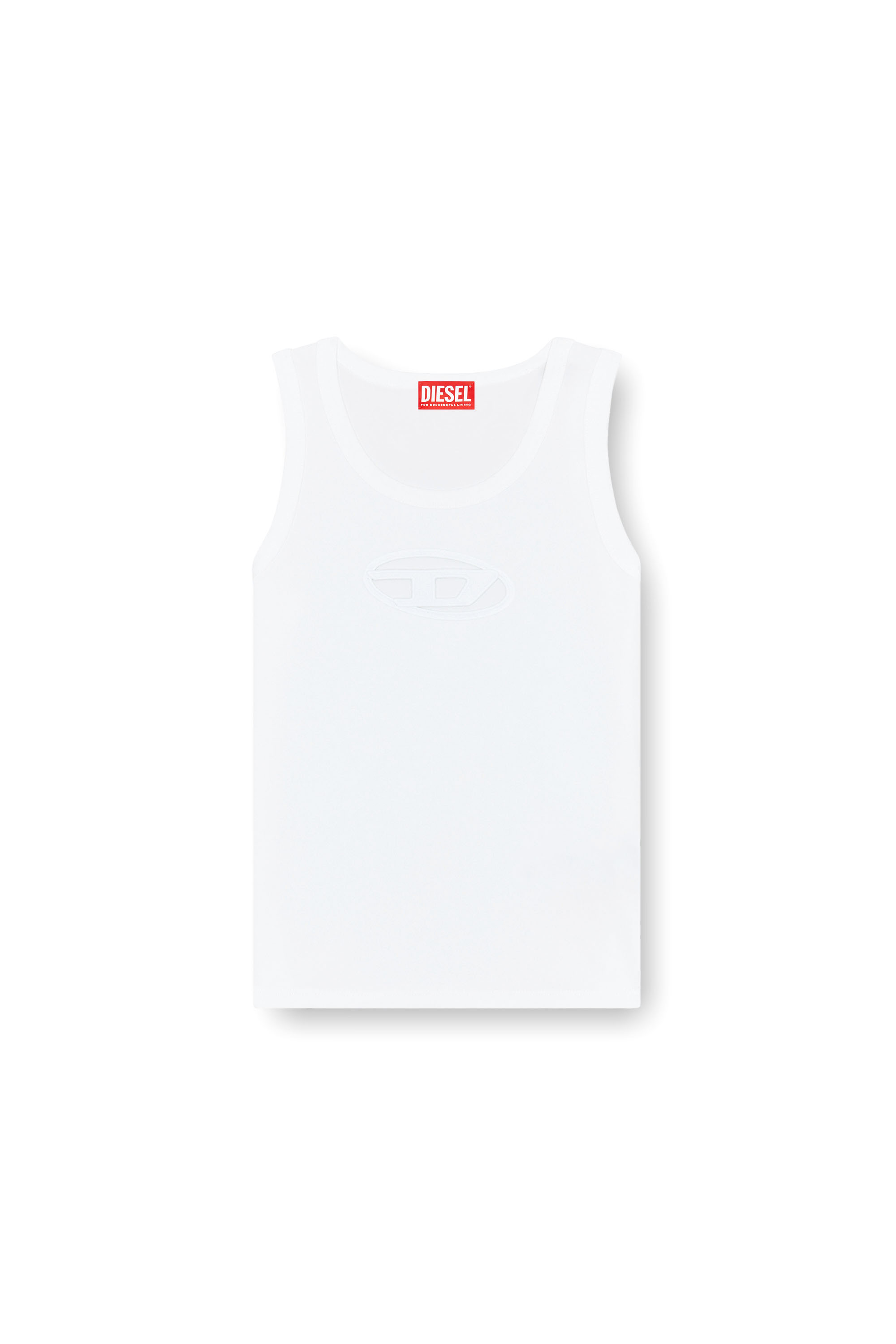 Diesel - T-LYNYS-OD, Female Tank top with cut-out Oval D logo in White - Image 4