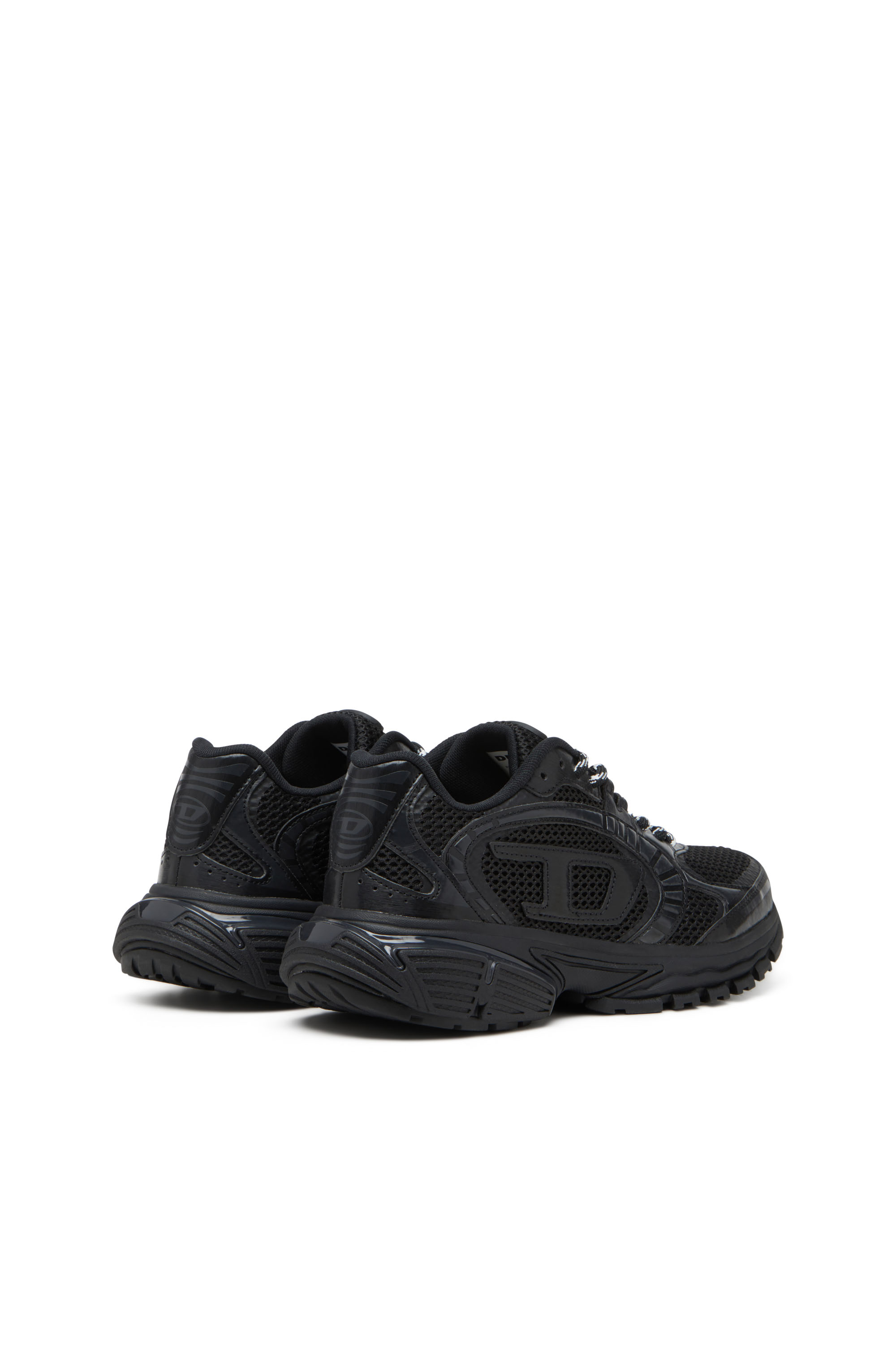 Diesel - S-PRO-V-DENSE LOW W, Sneakers en mesh monochrome avec logo Oval D Femme in Noir - 3